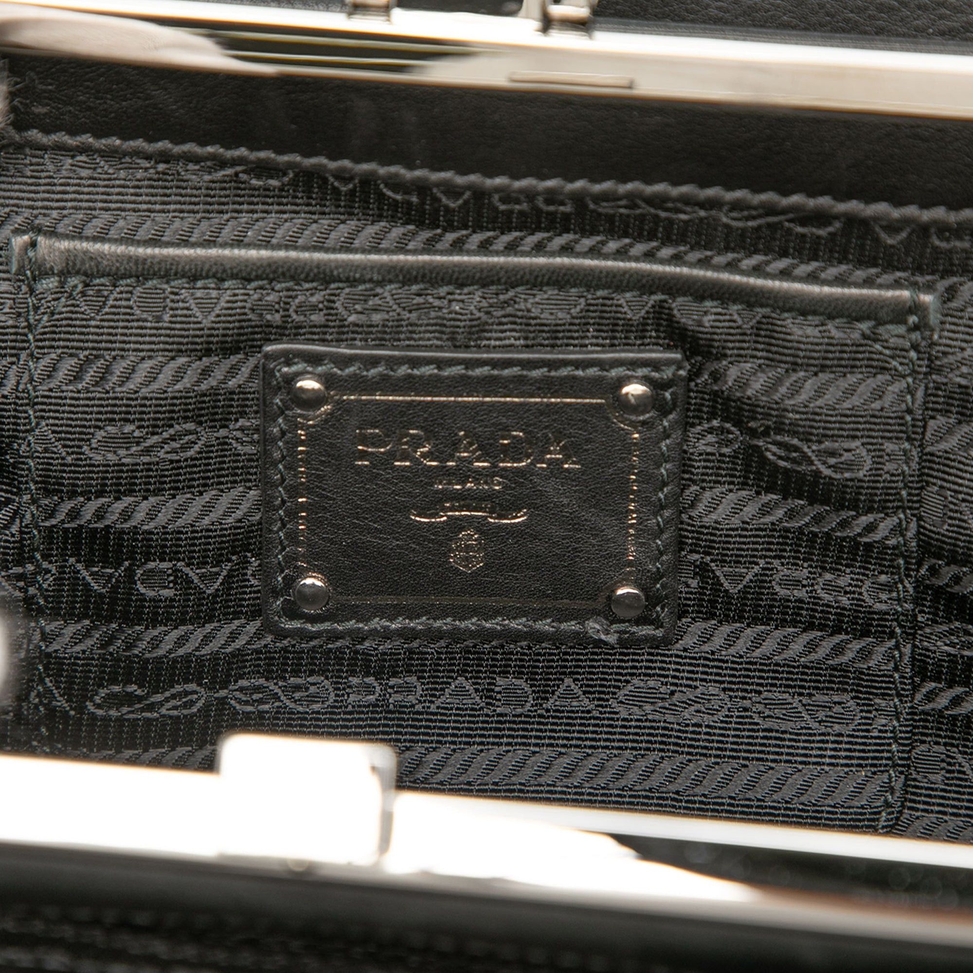 Prada Studded Leather Clasp Clutch Size ONE SIZE - 5 Thumbnail