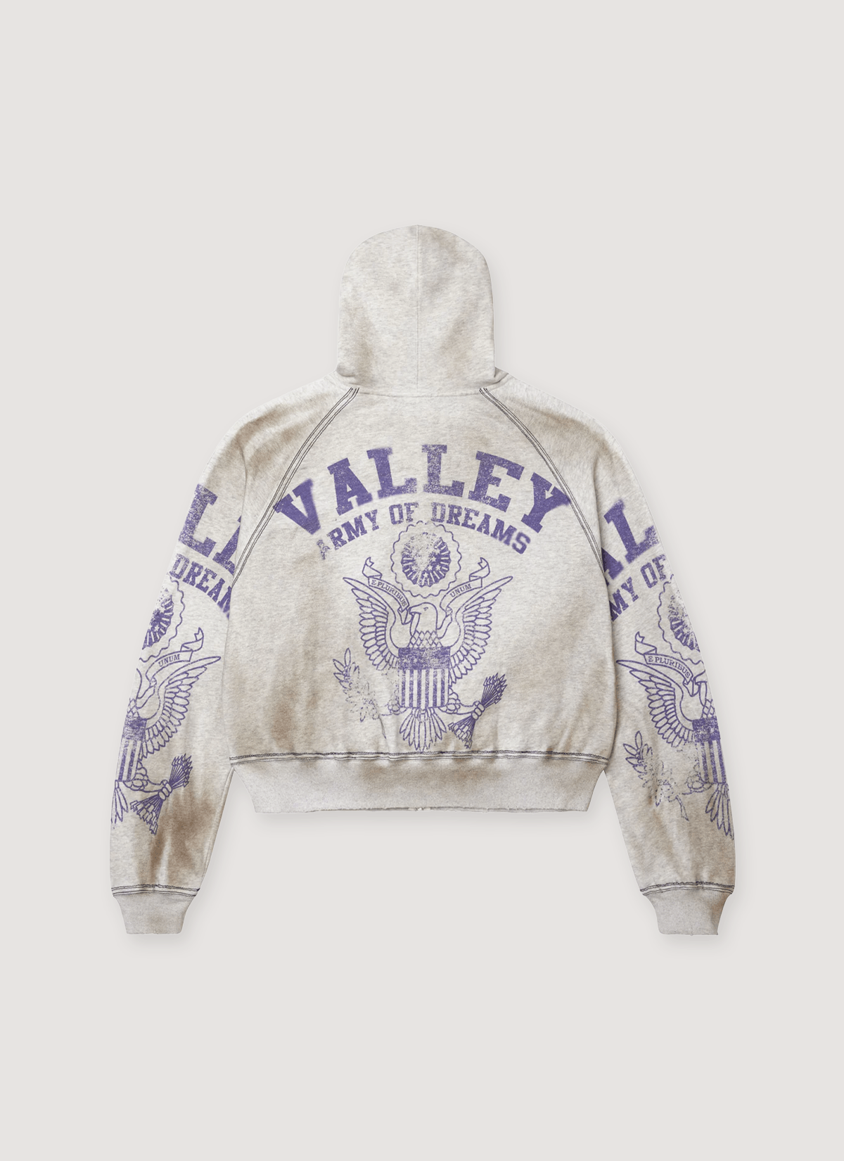 Vale Forever Army Zip Up Sweatshirt Dirty Grey Size US M / EU 48-50 / 2 - 2 Thumbnail
