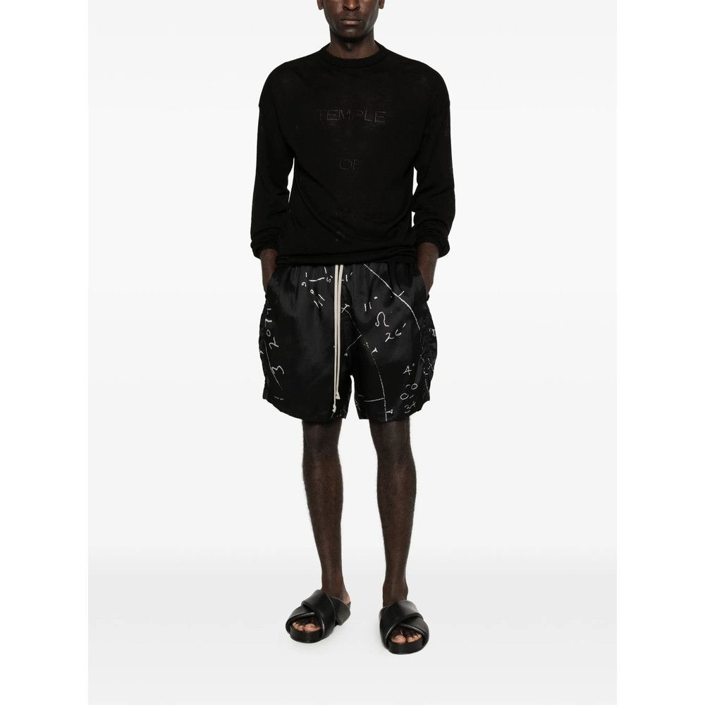 Rick Owens Rick Owens BLACK Shorts - Drop-Crotch Shorts Size US M / EU 48-50 / 2 - 2 Thumbnail