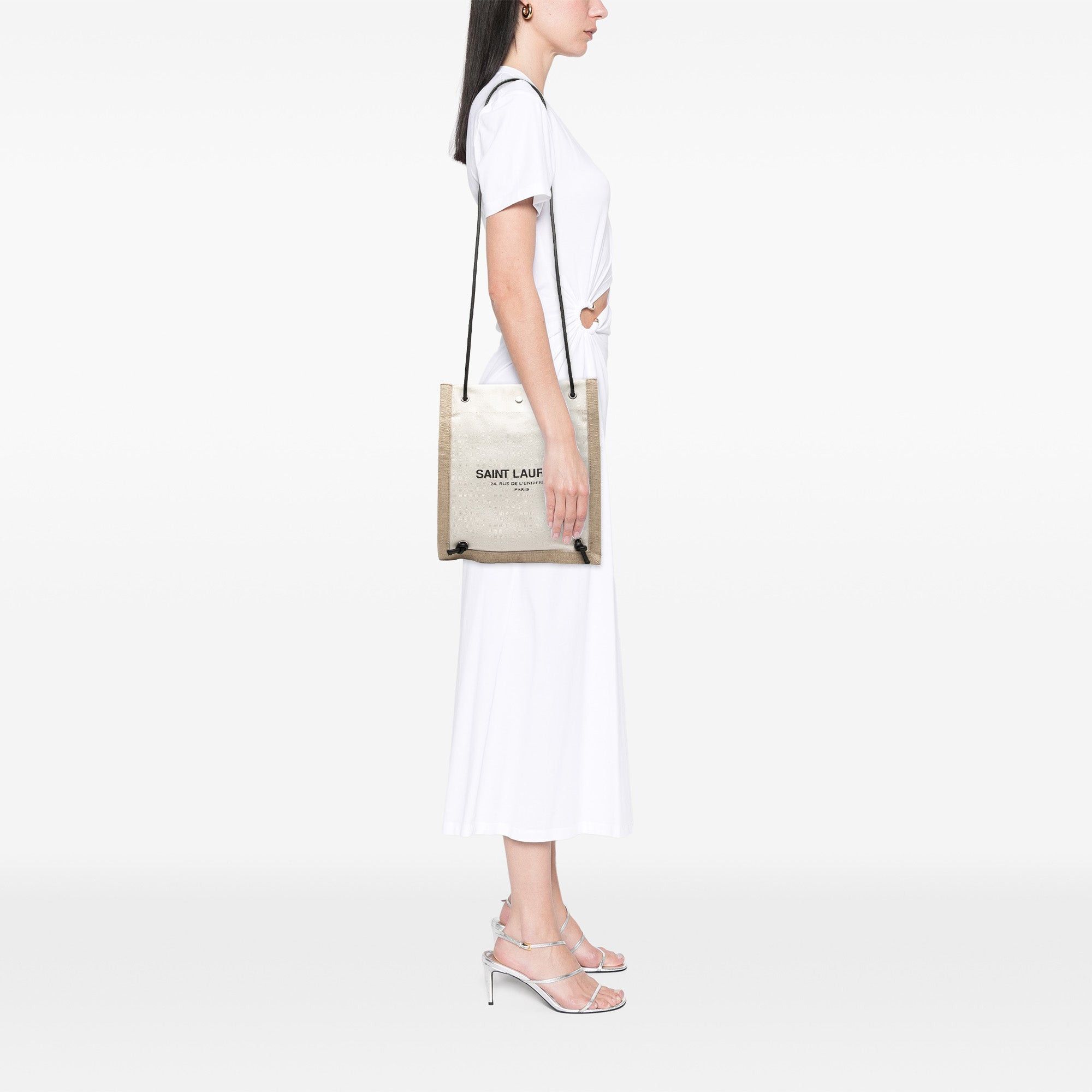 Saint Laurent Paris Canvas Universite Flat Convertible Crossbody Size ONE SIZE - 7 Thumbnail
