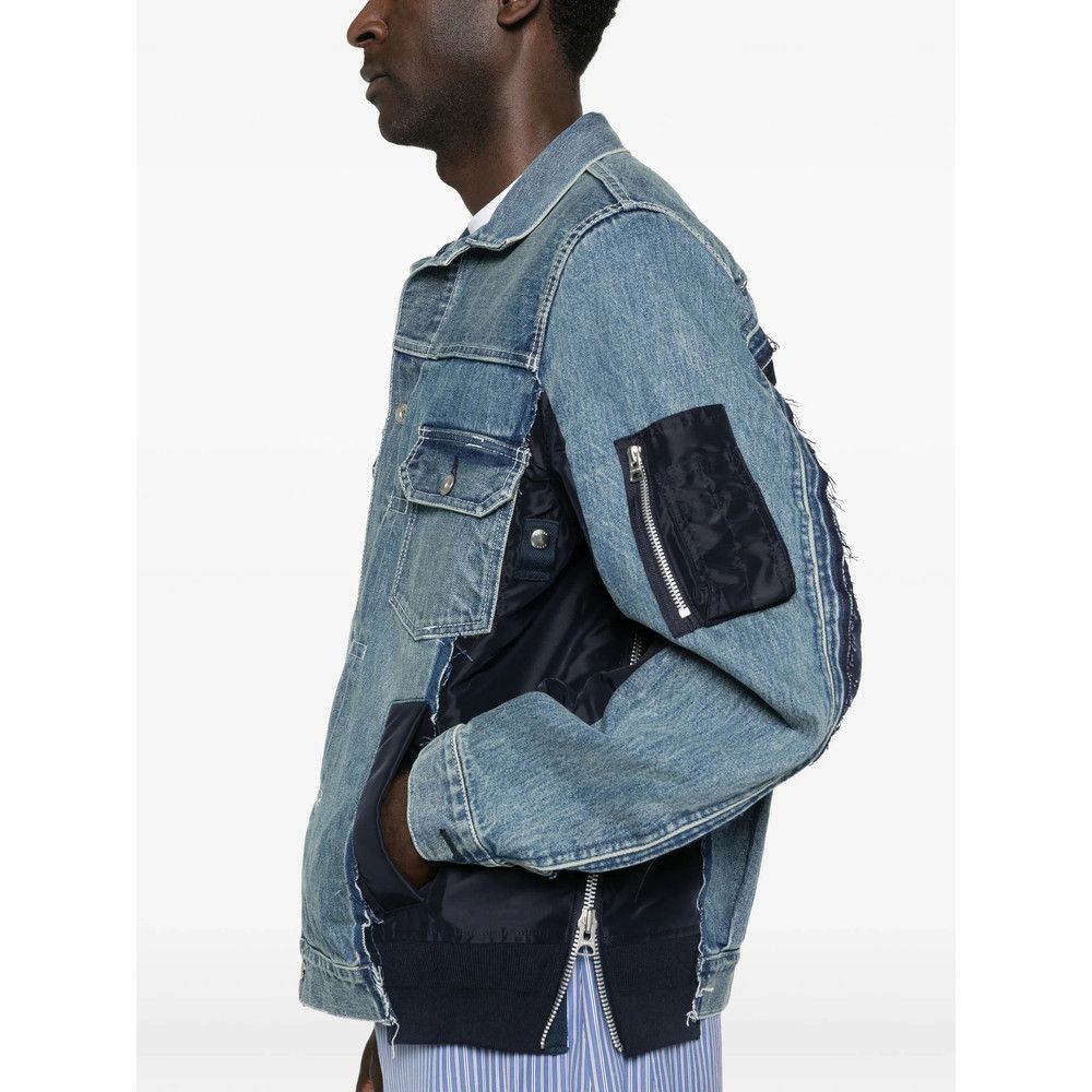 Sacai Sacai BLUE Jackets - Denim Jackets Size US L / EU 52-54 / 3 - 2 Thumbnail