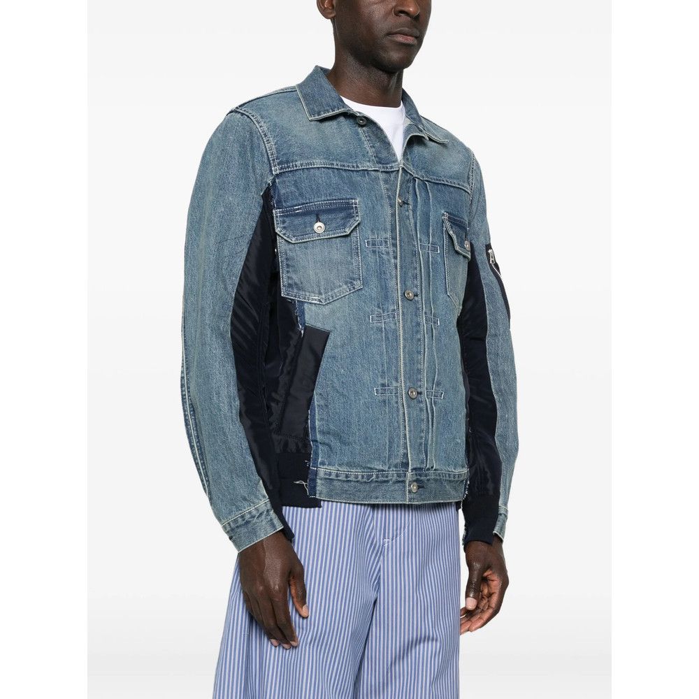 Sacai Sacai BLUE Jackets - Denim Jackets Size US XL / EU 56 / 4 - 3 Thumbnail
