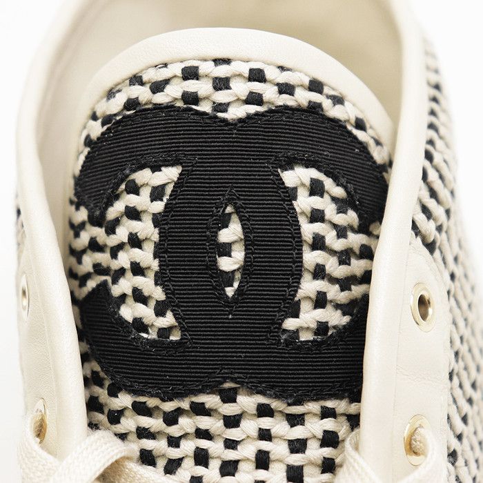 Chanel Chanel Chanel G37304 Jute Mesh Knit Sneaker Textile Shoes G37304 DUTY FREE for USA Size ONE SIZE - 3 Thumbnail