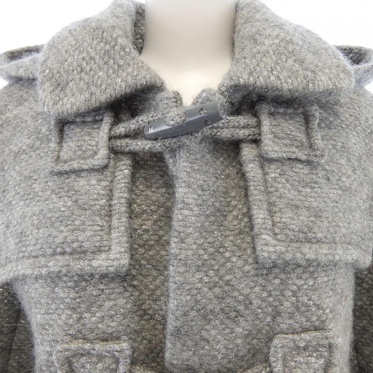 Chanel Chanel Chanel P71170V62673 Wool Coat Textile Outerwear P71170V62673 DUTY FREE for USA Size ONE SIZE - 6 Thumbnail