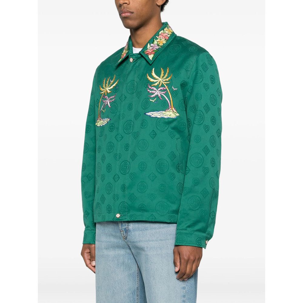 Casablanca Casablanca GREEN Jackets - Shirt Jackets Size US L / EU 52-54 / 3 - 3 Thumbnail