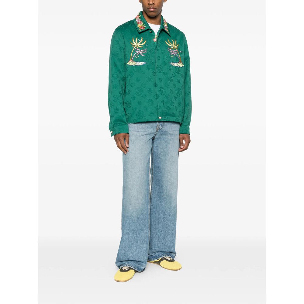 Casablanca Casablanca GREEN Jackets - Shirt Jackets Size US L / EU 52-54 / 3 - 2 Thumbnail