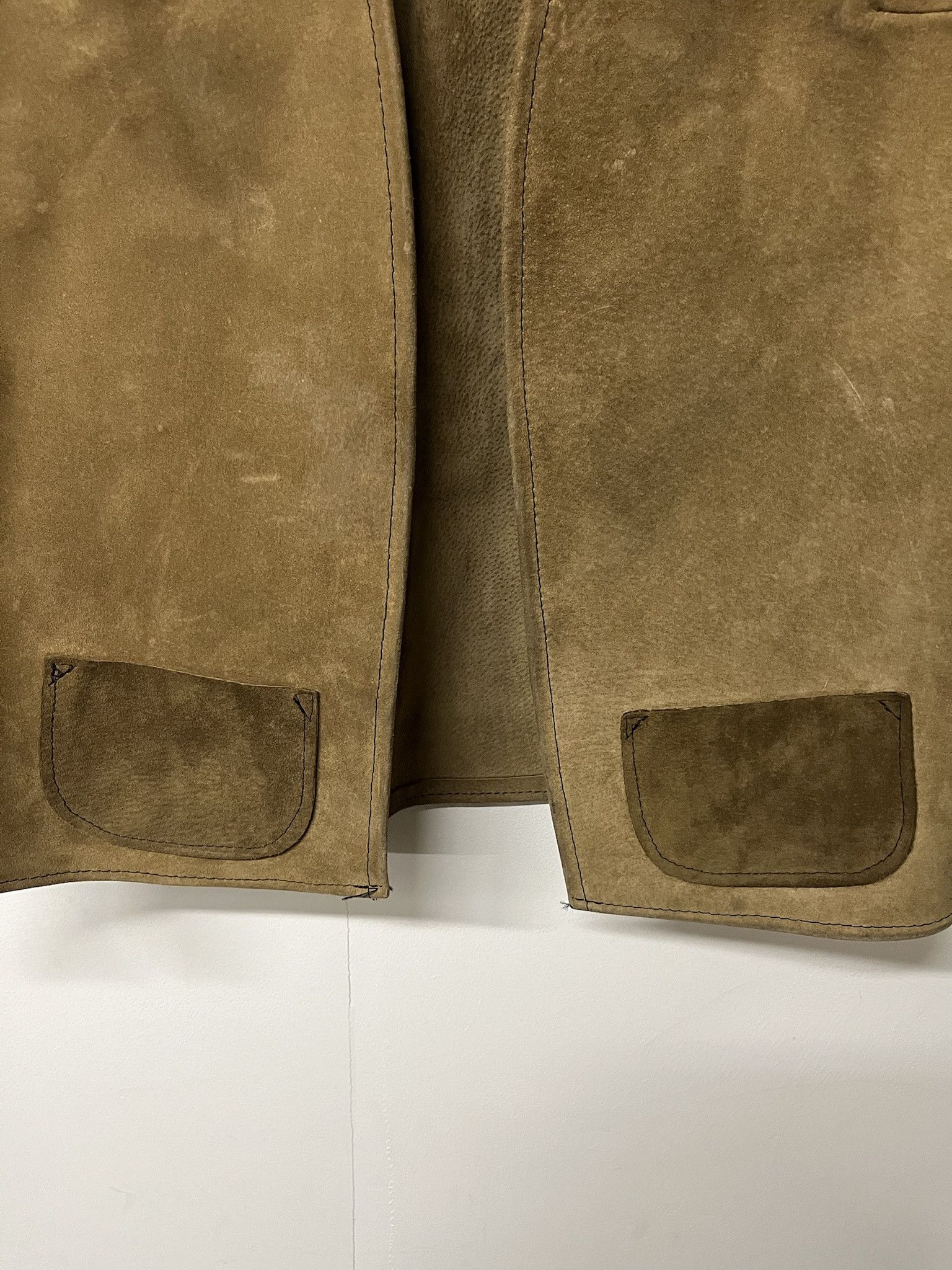 Leather × Vintage Vintage 1950s Hand Made Leather Vest Size M/S Size US S / EU 44-46 / 1 - 3 Thumbnail