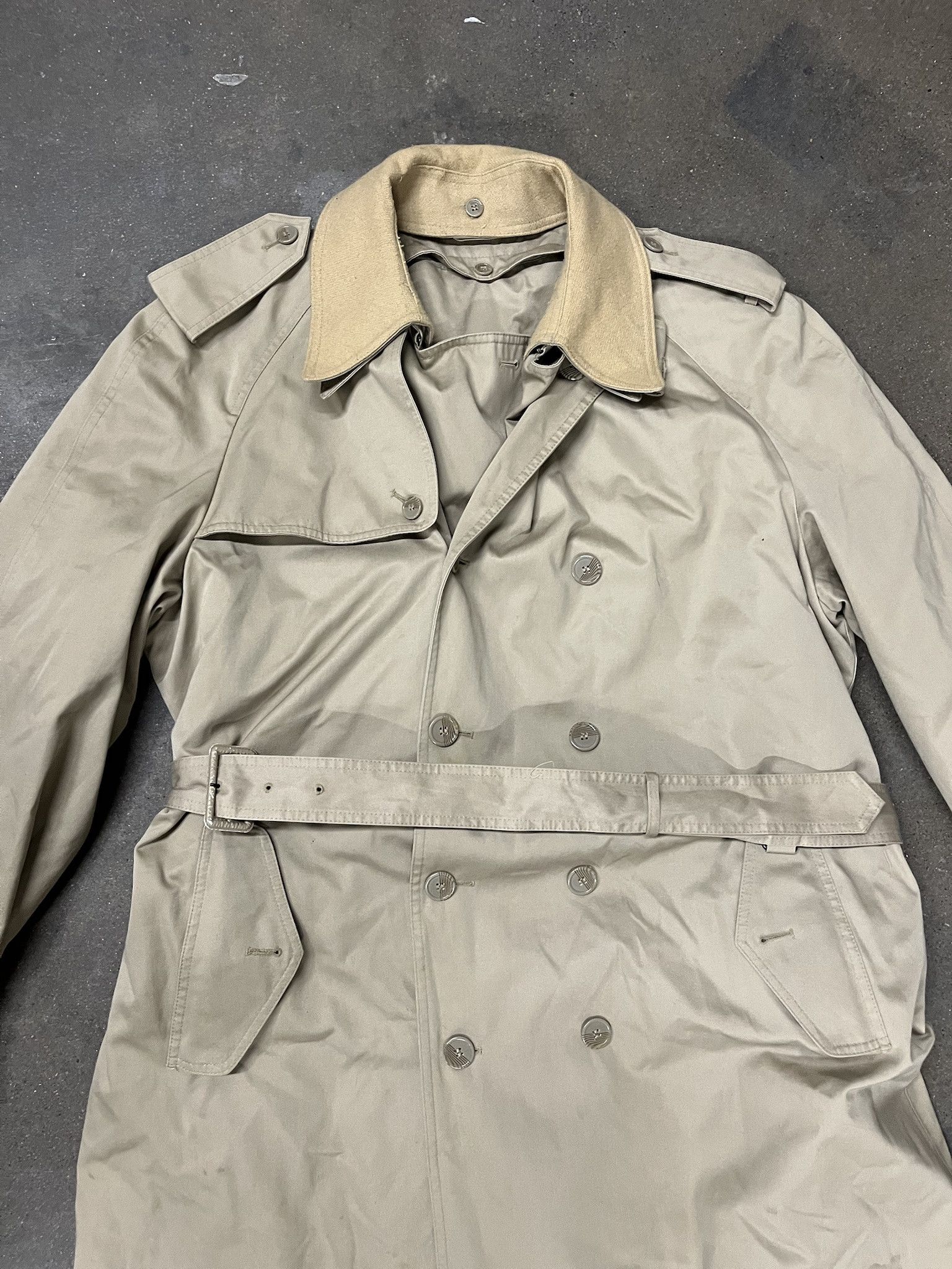 Carhartt × Vintage Vintage Tan Double Breasted Removable Liner Overcoat Size 46 Long Size US L / EU 52-54 / 3 - 2 Thumbnail