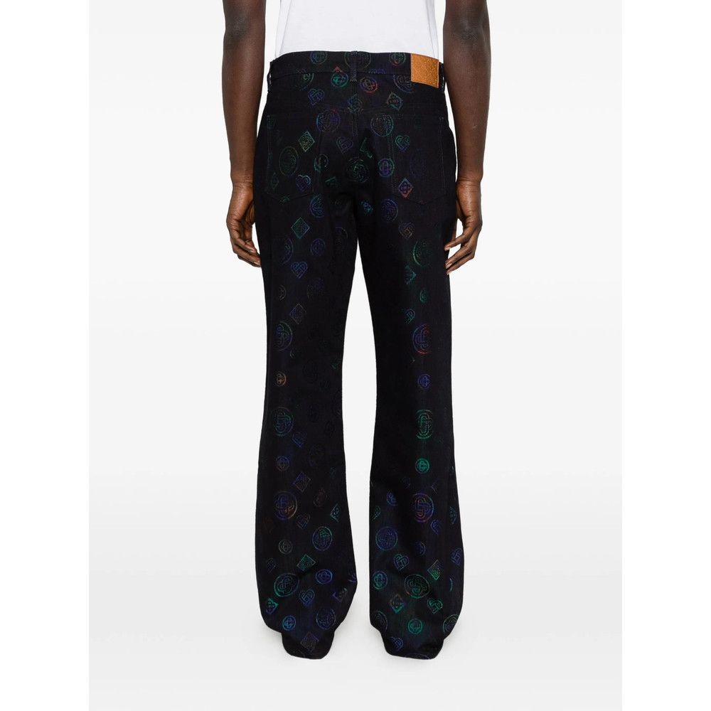 Casablanca Casablanca BLACK Denim - Regular & Straight-Leg Jeans Size US 34 / EU 50 - 3 Thumbnail