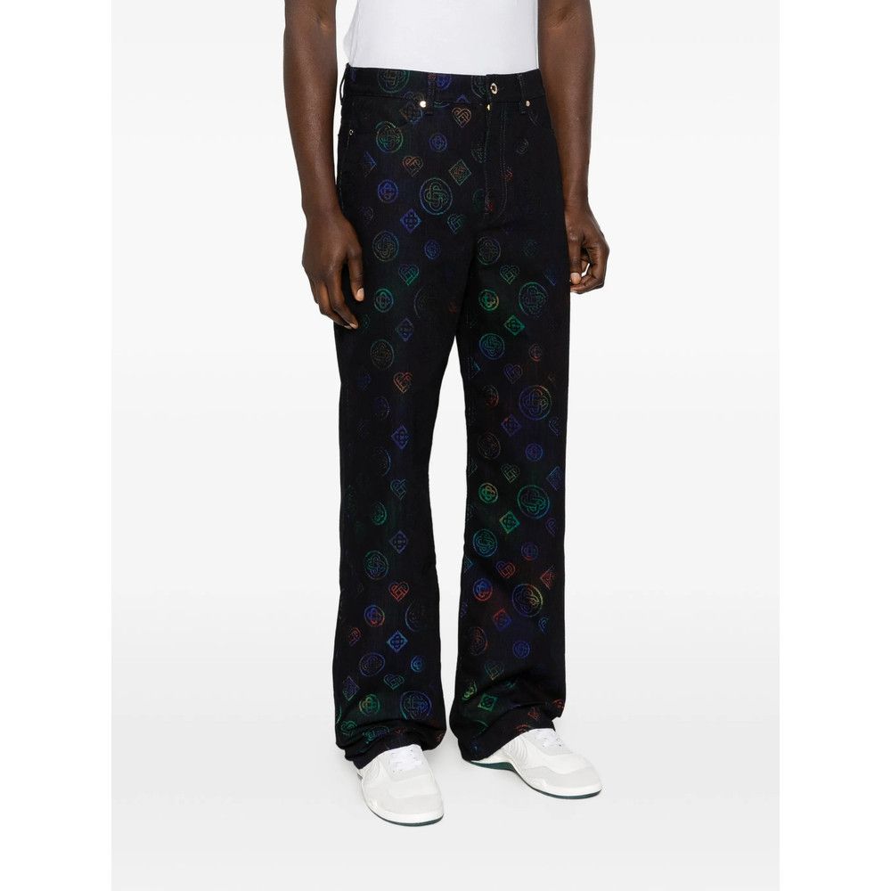 Casablanca Casablanca BLACK Denim - Regular & Straight-Leg Jeans Size US 34 / EU 50 - 2 Thumbnail