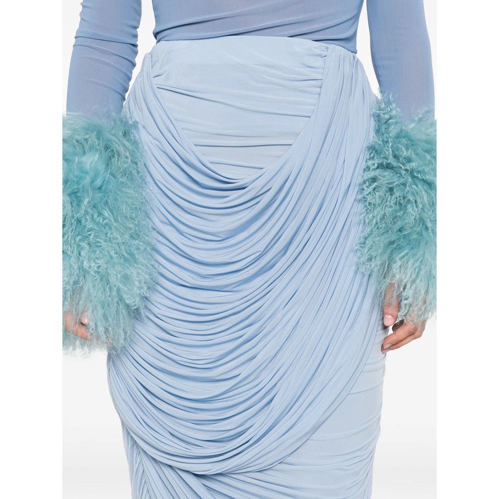 Magda Butrym Magda Butrym BLUE Skirts - Asymmetric & Draped Skirts Size 34" / US 12 / IT 48 - 3 Thumbnail