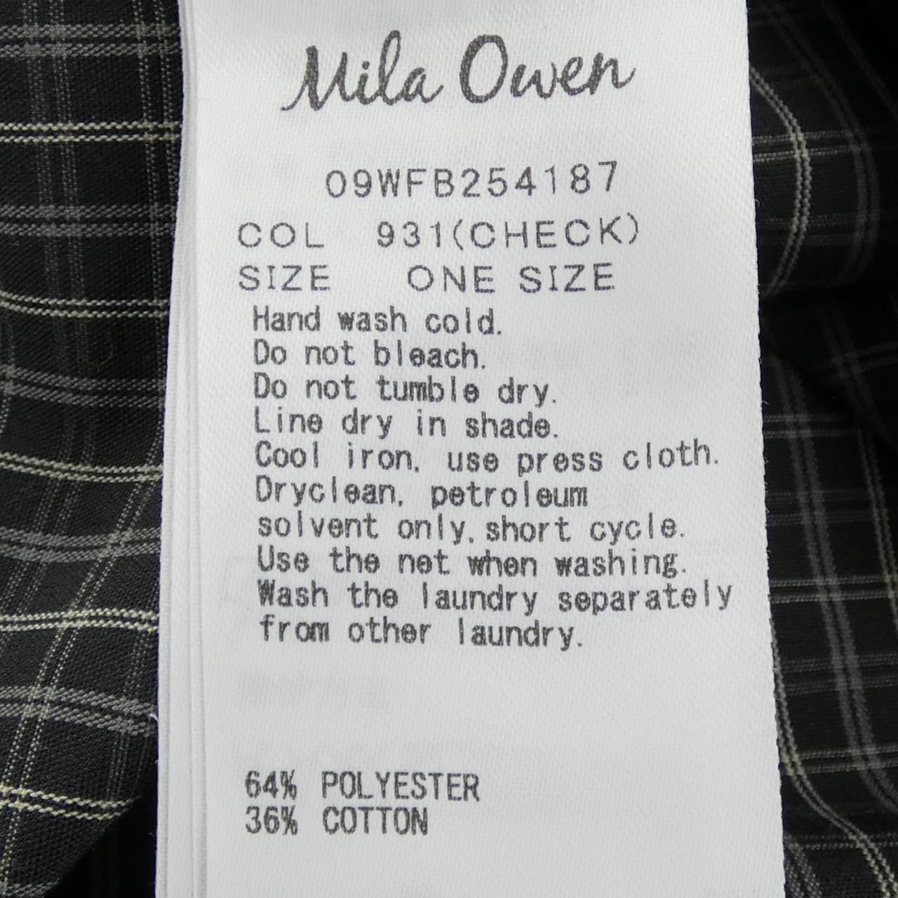 Other Other Mila Owen Check Shirt Textile Tops DUTY FREE for USA Size ONE SIZE - 3 Thumbnail