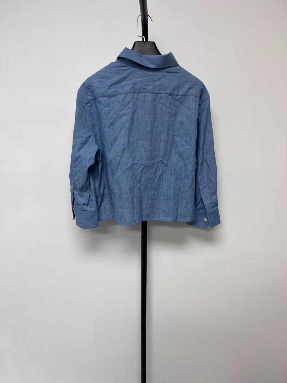 Celine CELINE Pointed Collar Logo Embroidered Shirt Size S / US 4 / IT 40 - 2 Thumbnail