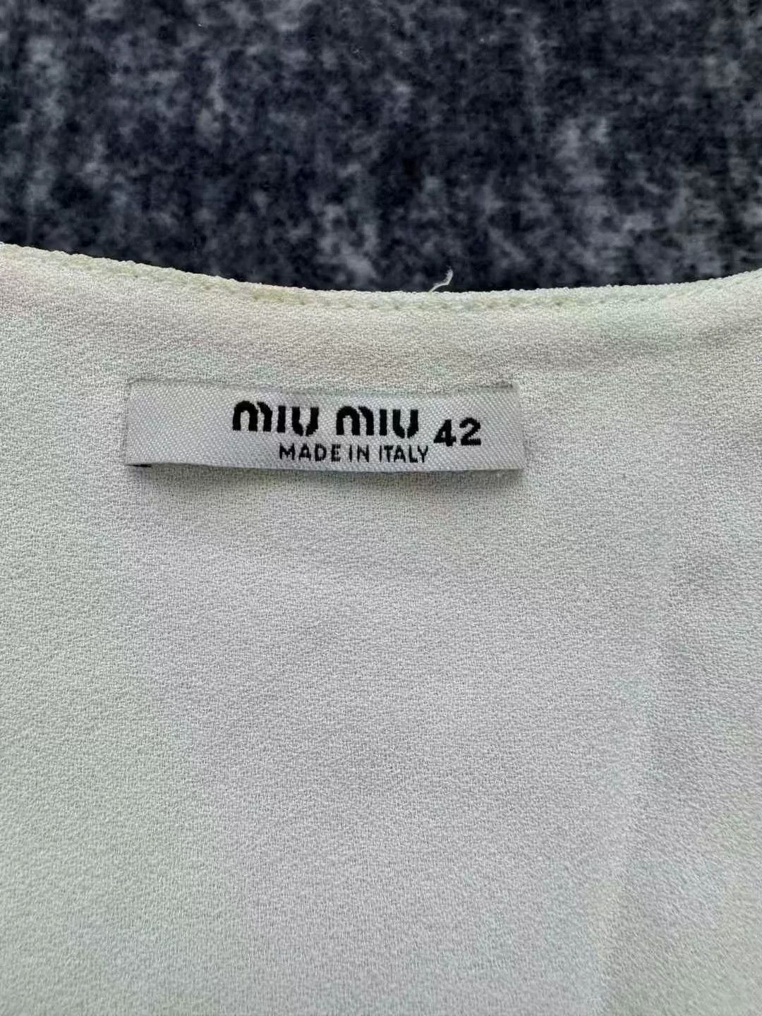 Miu Miu Miu Miu Star Print Peter Pan Collar Silk Dress Size M / US 6-8 / IT 42-44 - 3 Thumbnail
