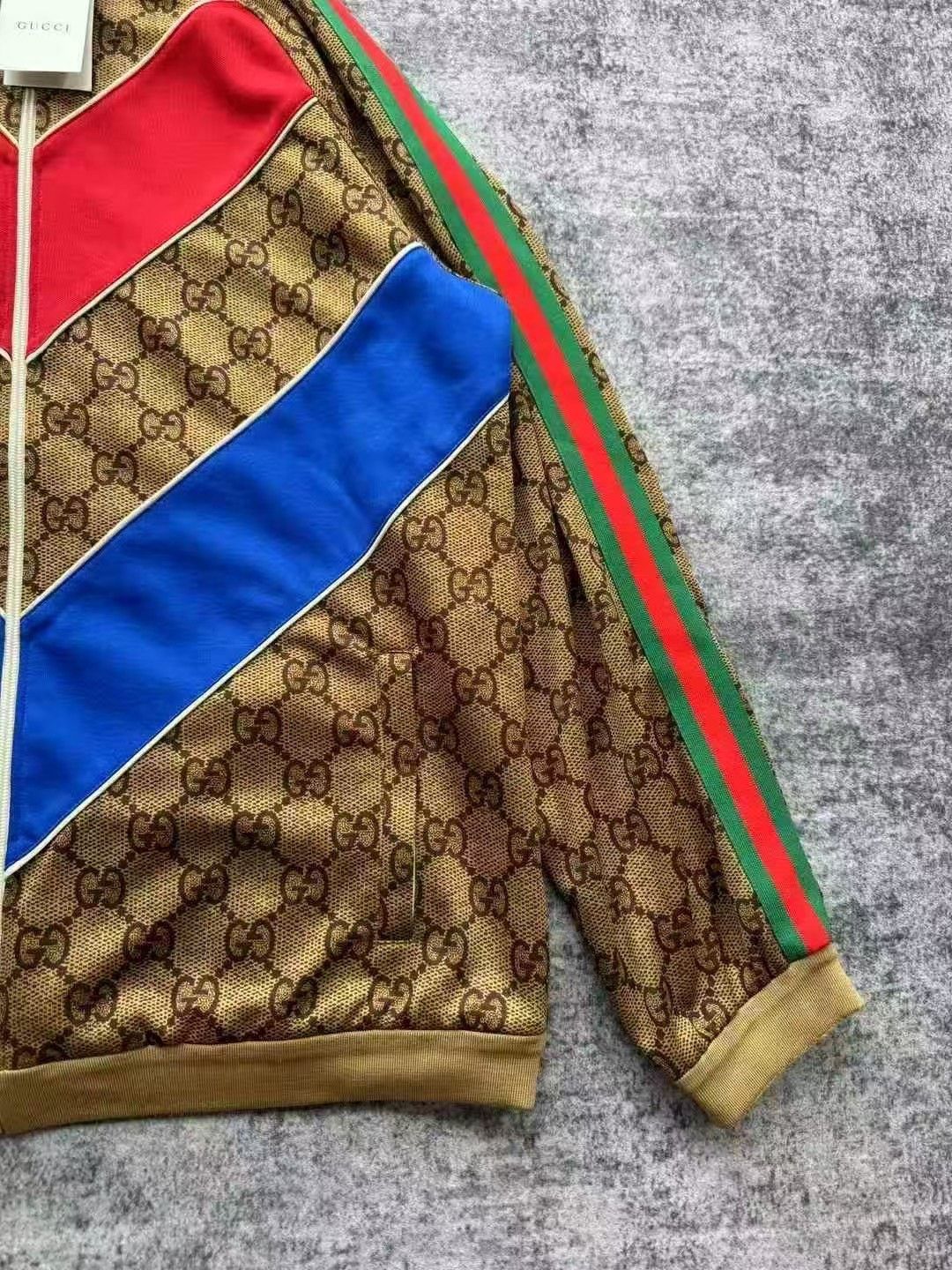 Gucci Gucci Striped All-Over Print Zip Jacket Size US L / EU 52-54 / 3 - 4 Thumbnail