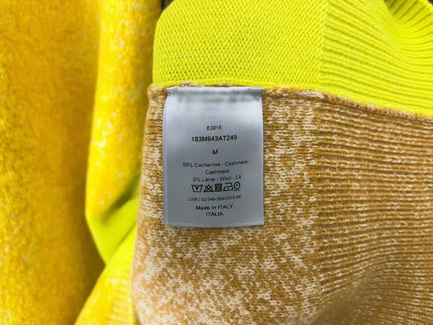 Dior Dior Yellow Portrait Turtleneck Cashmere Sweater Size US M / EU 48-50 / 2 - 4 Thumbnail