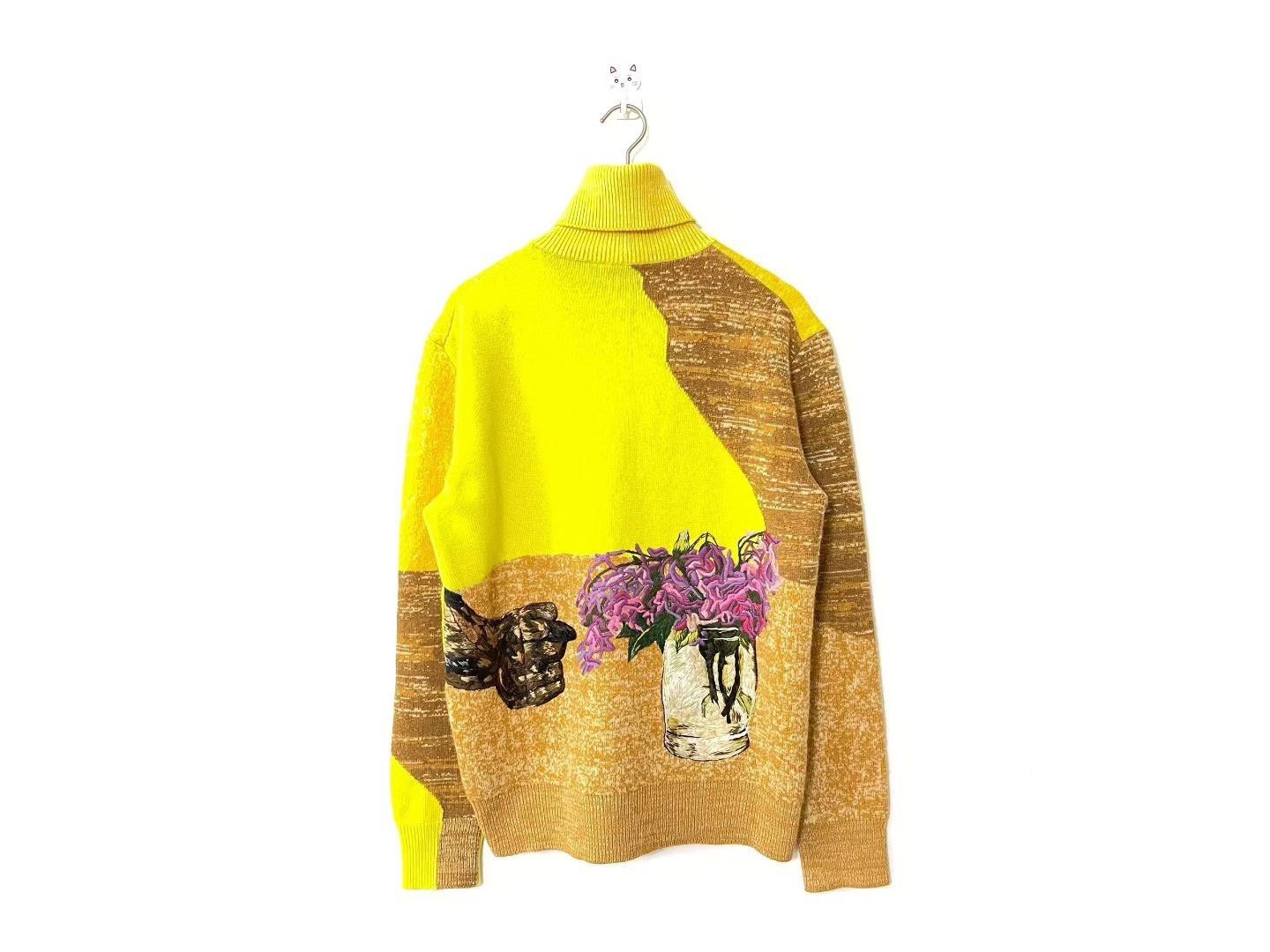 Dior Dior Yellow Portrait Turtleneck Cashmere Sweater Size US M / EU 48-50 / 2 - 3 Thumbnail