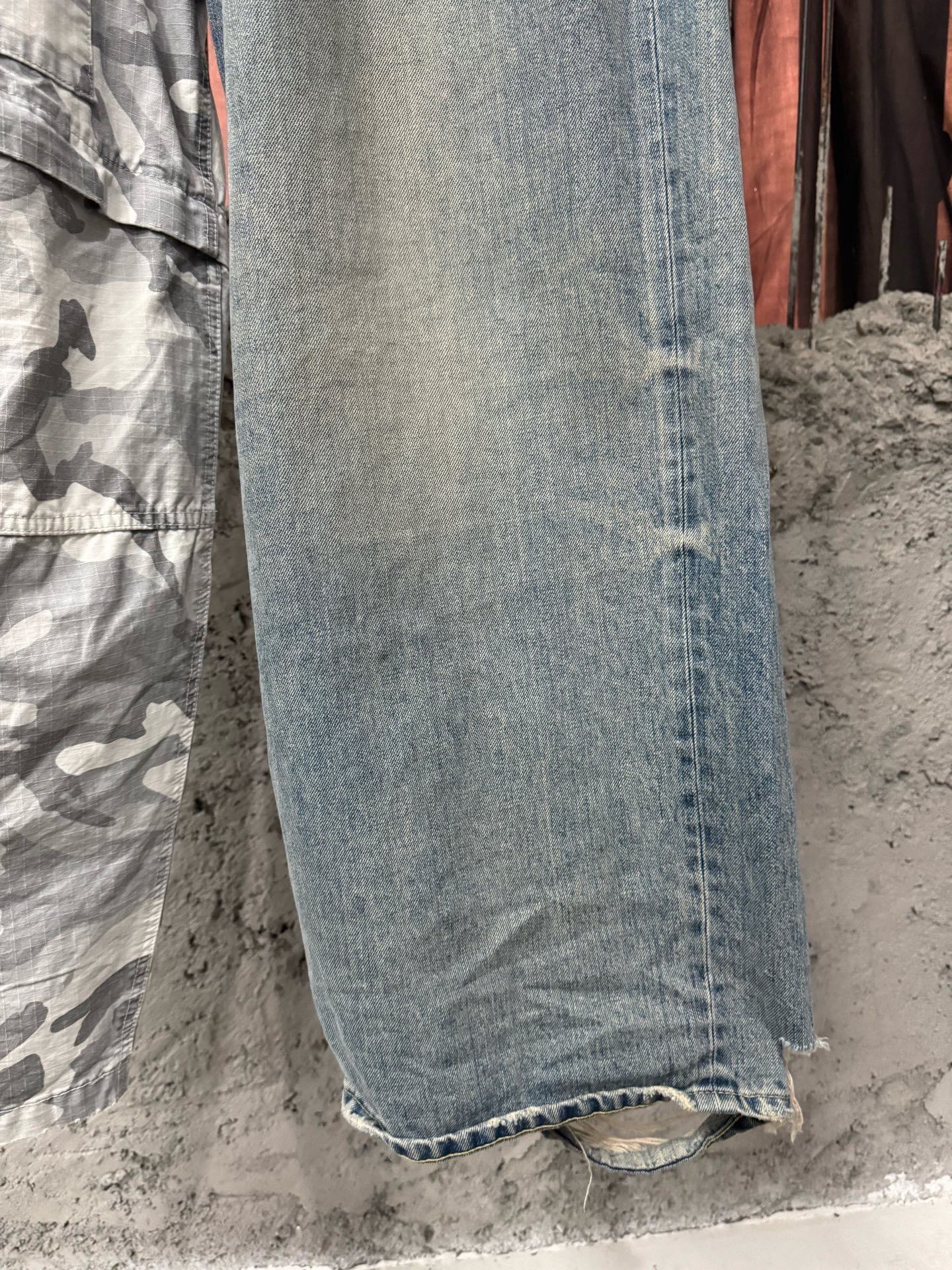 Balenciaga Balenciaga Camo Patchwork Denim Cargo Pants Size 22" - 6 Thumbnail