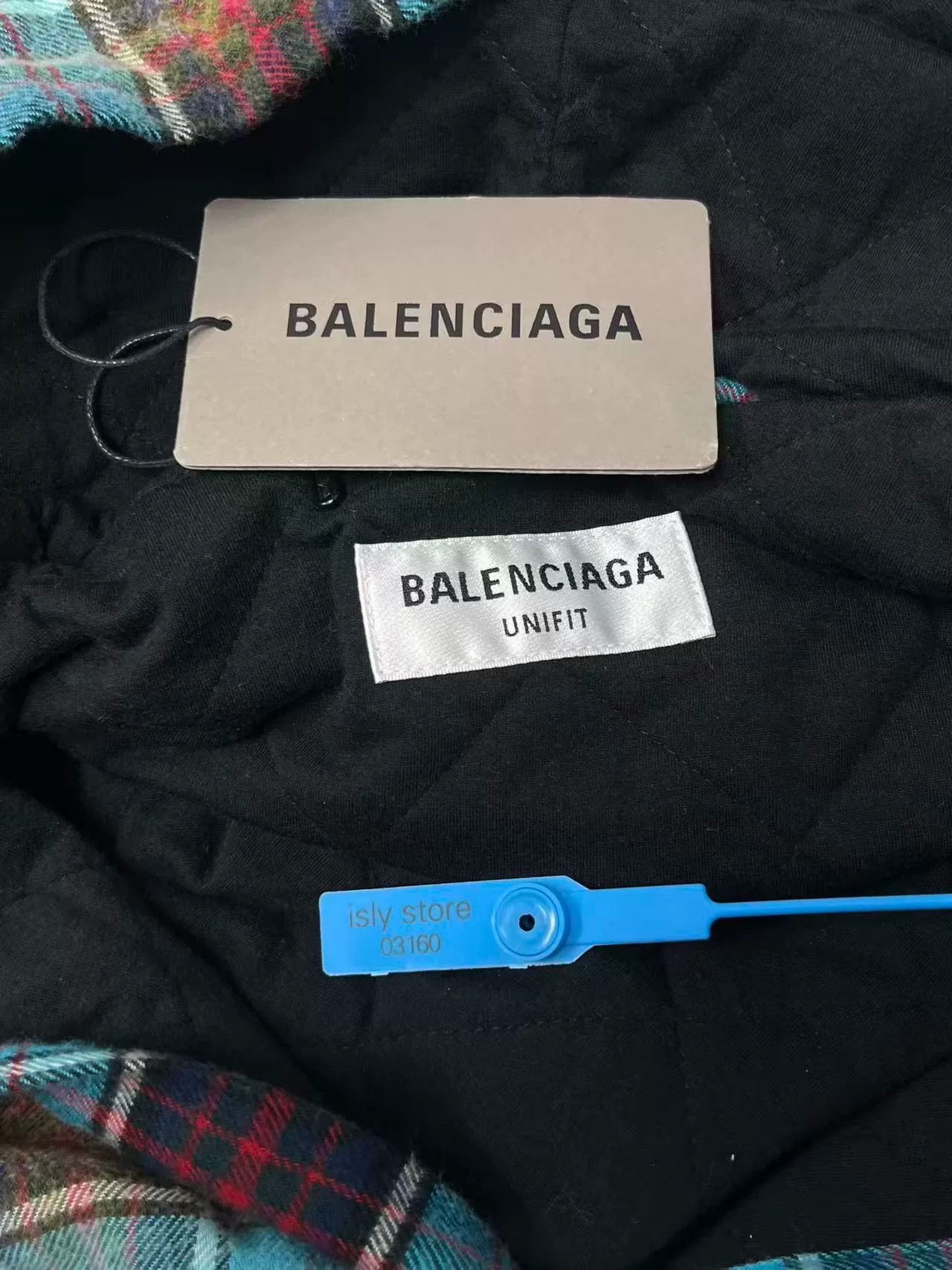 Balenciaga Balenciaga Gradient Plaid Hooded Shirt Women Size S / US 4 / IT 40 - 5 Thumbnail