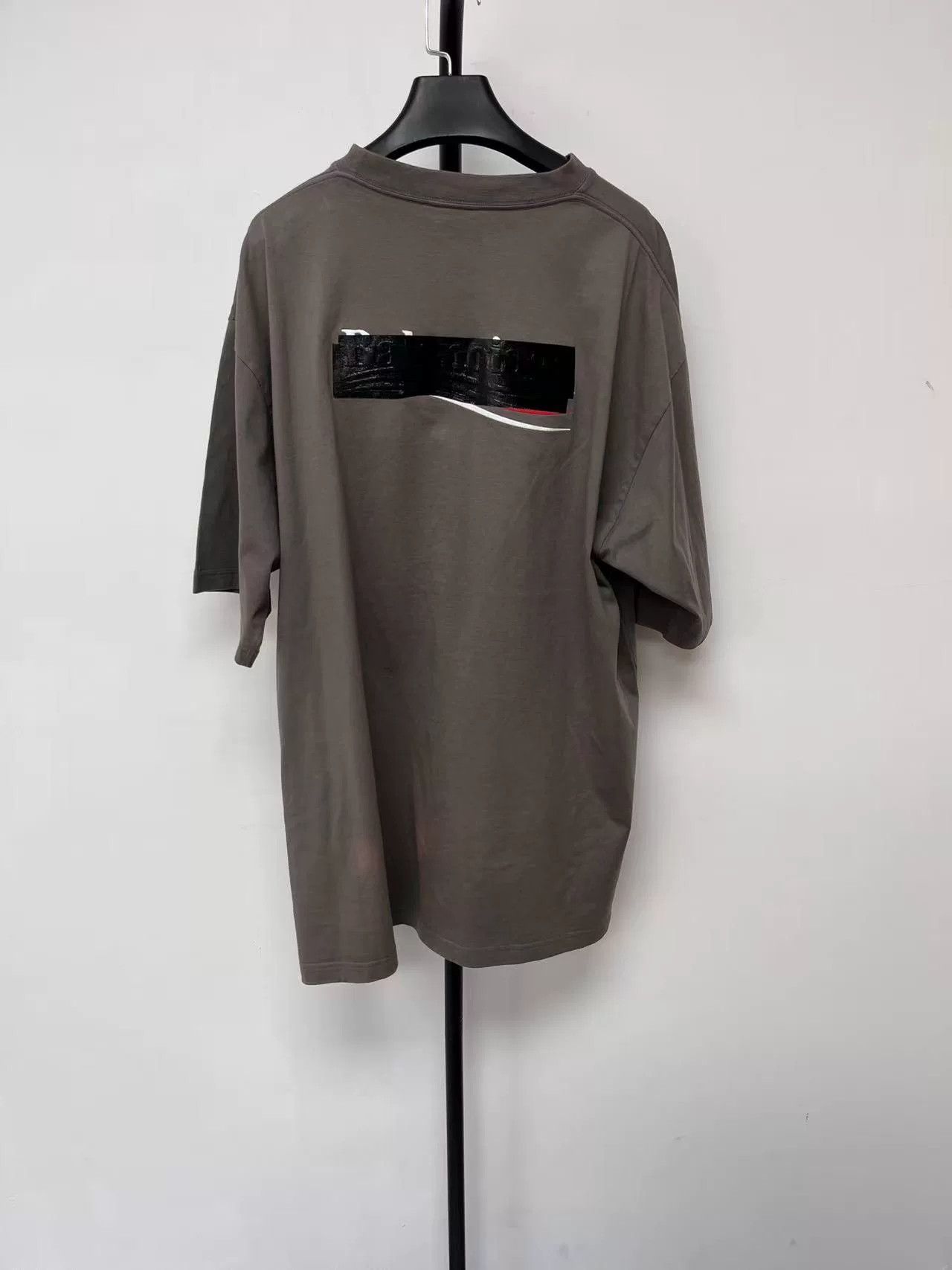 Balenciaga Balenciaga Logo Oversized Men's Gray T-Shirt Size US XL / EU 56 / 4 - 2 Thumbnail