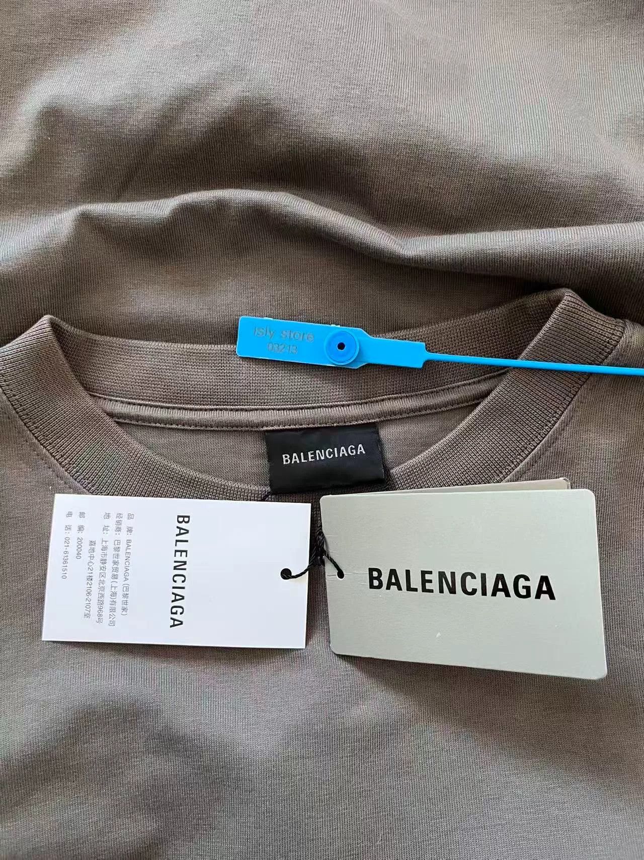 Balenciaga Balenciaga Logo Oversized Men's Gray T-Shirt Size US XL / EU 56 / 4 - 4 Thumbnail