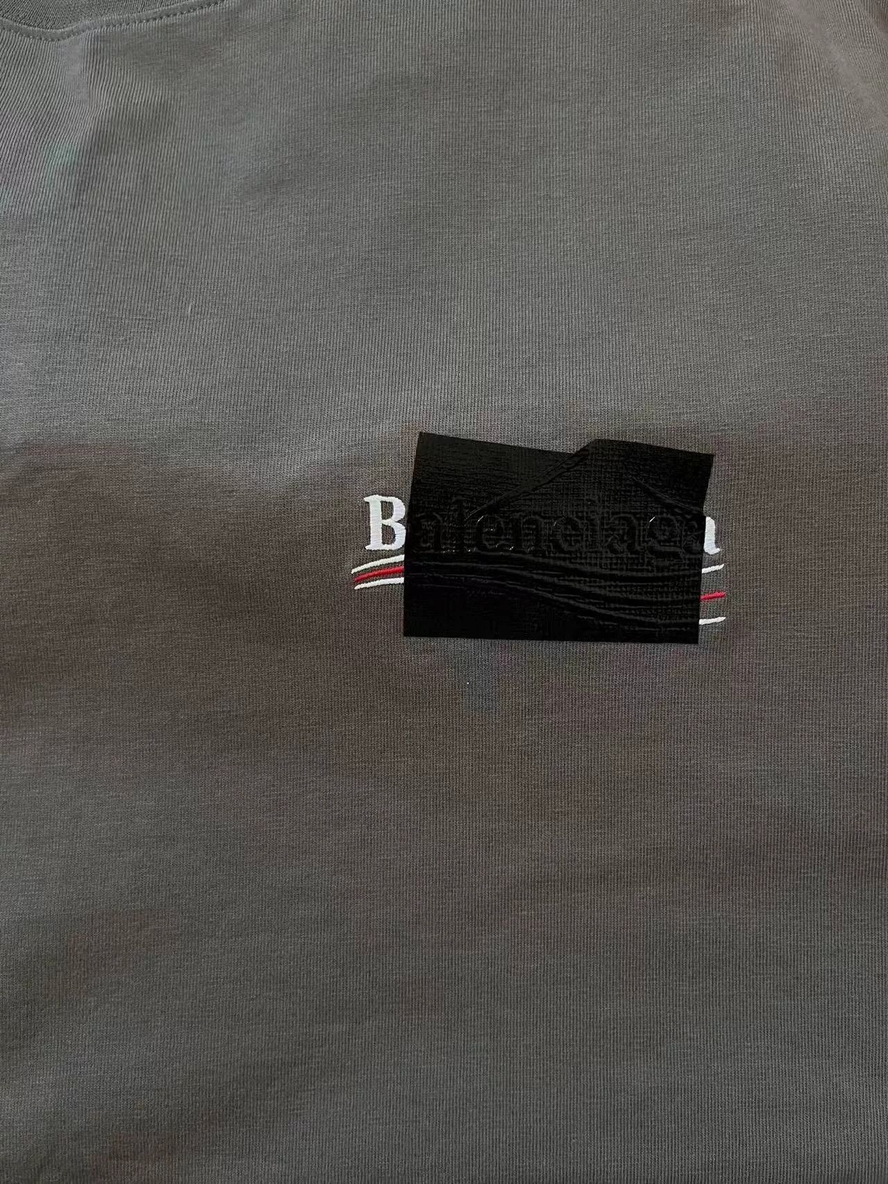 Balenciaga Balenciaga Logo Oversized Men's Gray T-Shirt Size US XL / EU 56 / 4 - 3 Thumbnail