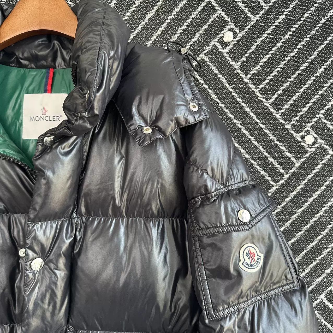 Moncler Moncler Hanoverian Black Shiny Down Jacket Size US XL / EU 56 / 4 - 3 Thumbnail