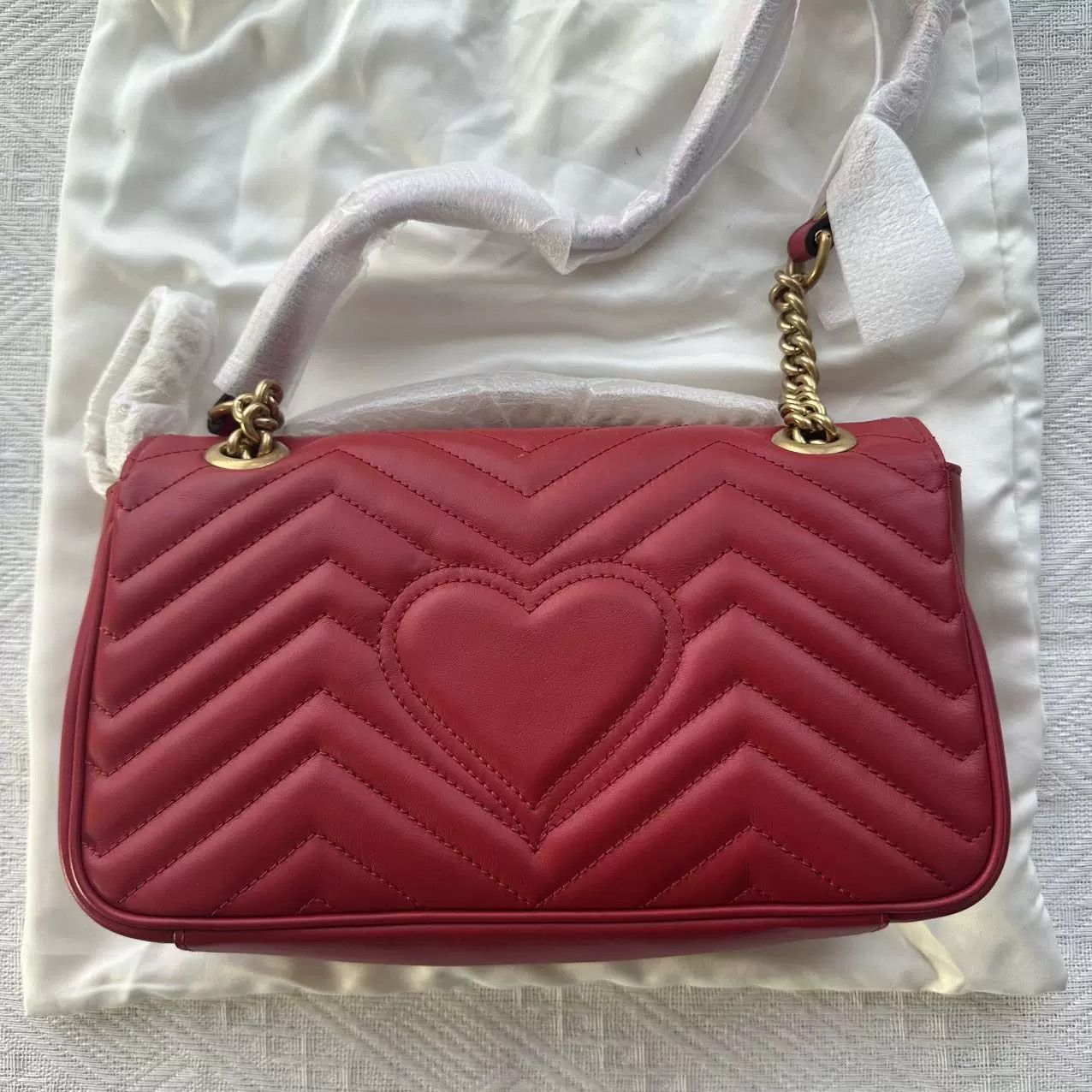 Gucci Gucci Marmont Medium 26cm Red Size ONE SIZE - 2 Thumbnail