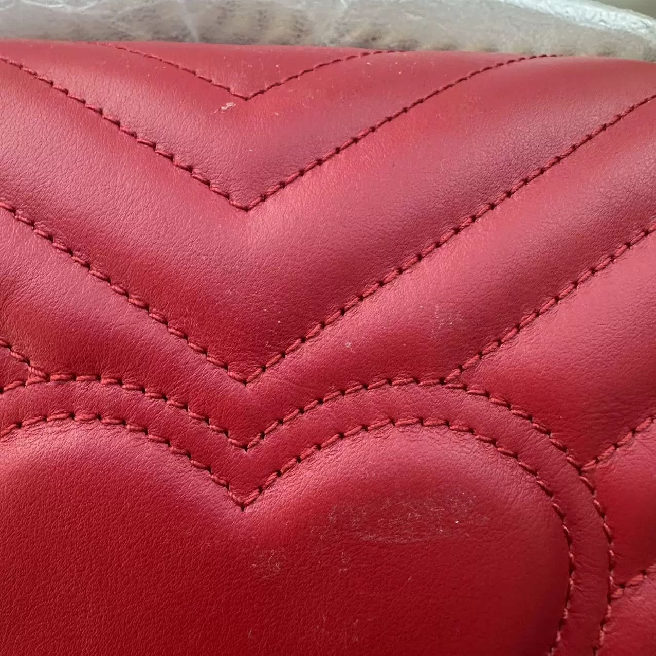Gucci Gucci Marmont Medium 26cm Red Size ONE SIZE - 4 Thumbnail