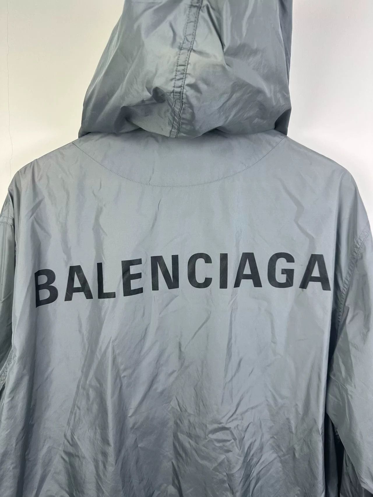 Balenciaga Balenciaga Gray Coat with Tuckable Hat Size XXS / US 00 / IT 34 - 3 Thumbnail