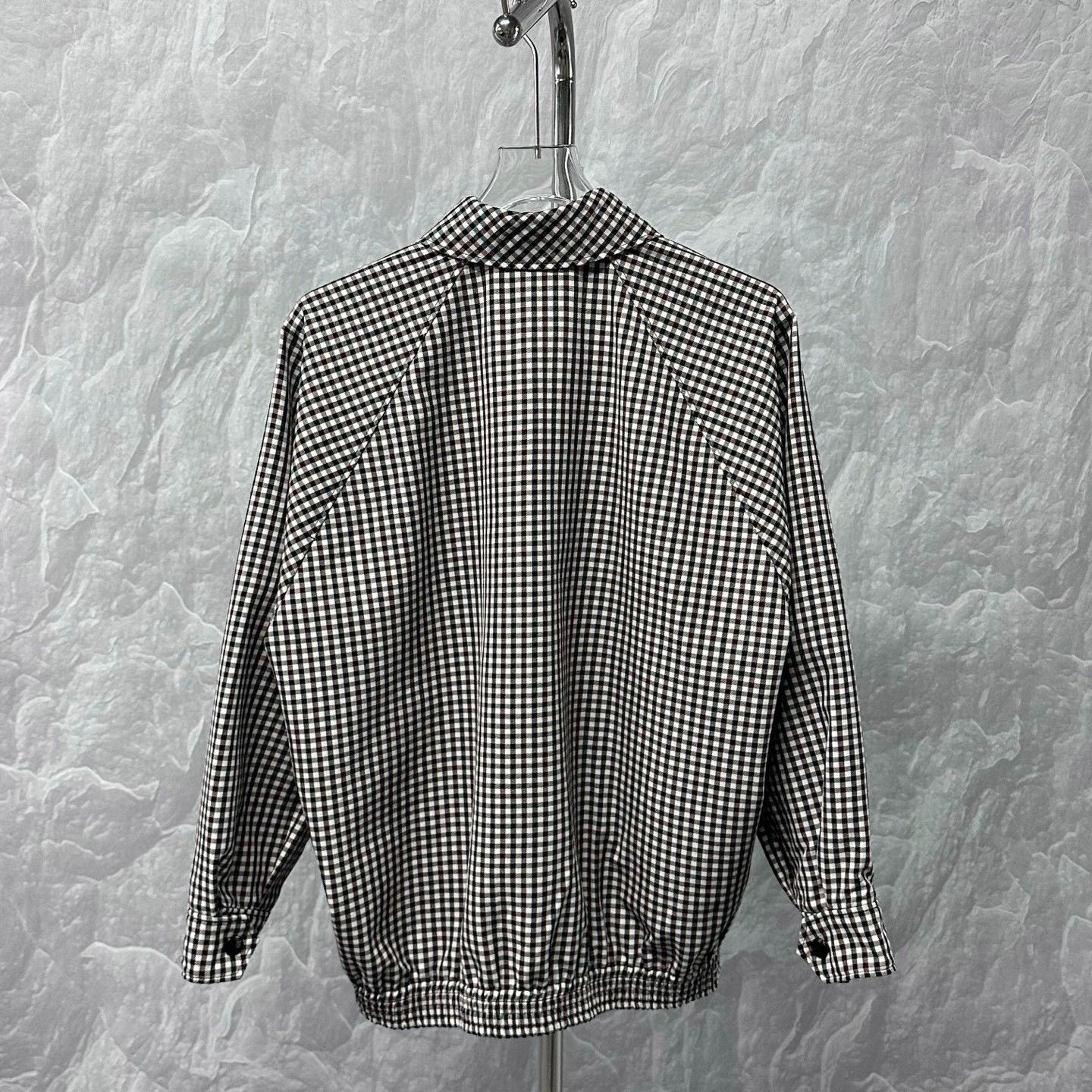 Miu Miu Miu Miu Embroidered Logo Plaid Wool Coat Size S / US 4 / IT 40 - 4 Thumbnail
