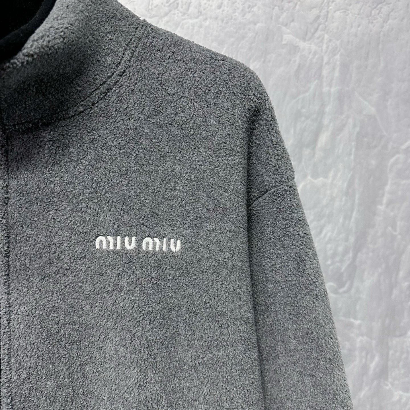 Miu Miu MiuMiu SS25 Embroidered Logo Fleece Jacket Size L / US 10 / IT 46 - 3 Thumbnail