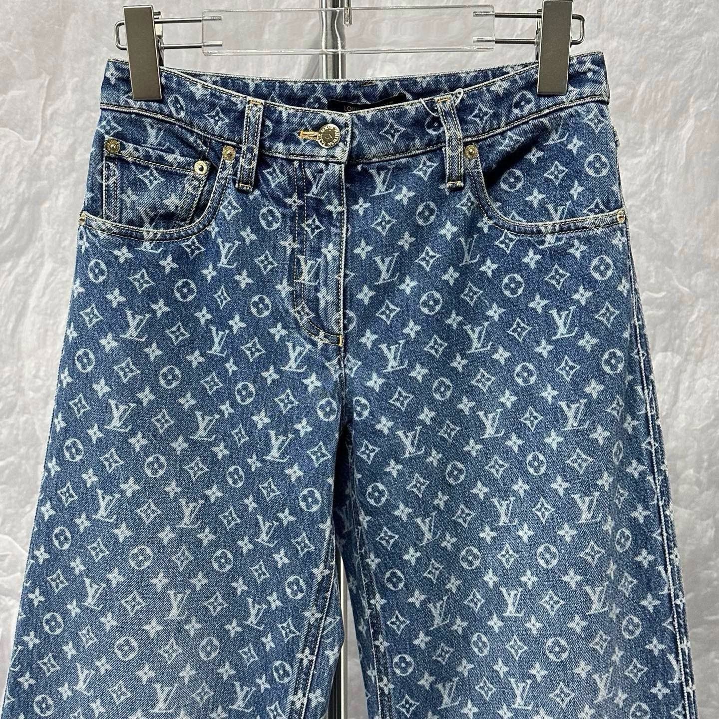 Louis Vuitton Louis Vuitton FW25 Monogram Denim Pants 34 Size US 34 / EU 50 - 3 Thumbnail