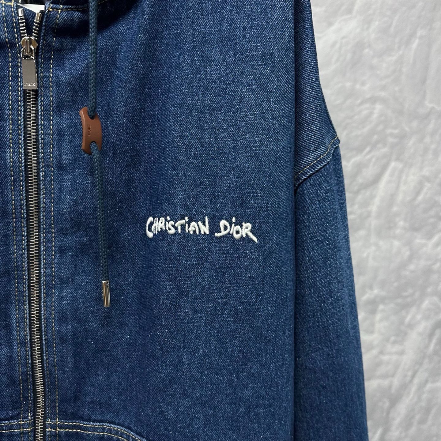 Dior Dior Letter Embroidery Hooded Denim Jacket Size US L / EU 52-54 / 3 - 3 Thumbnail