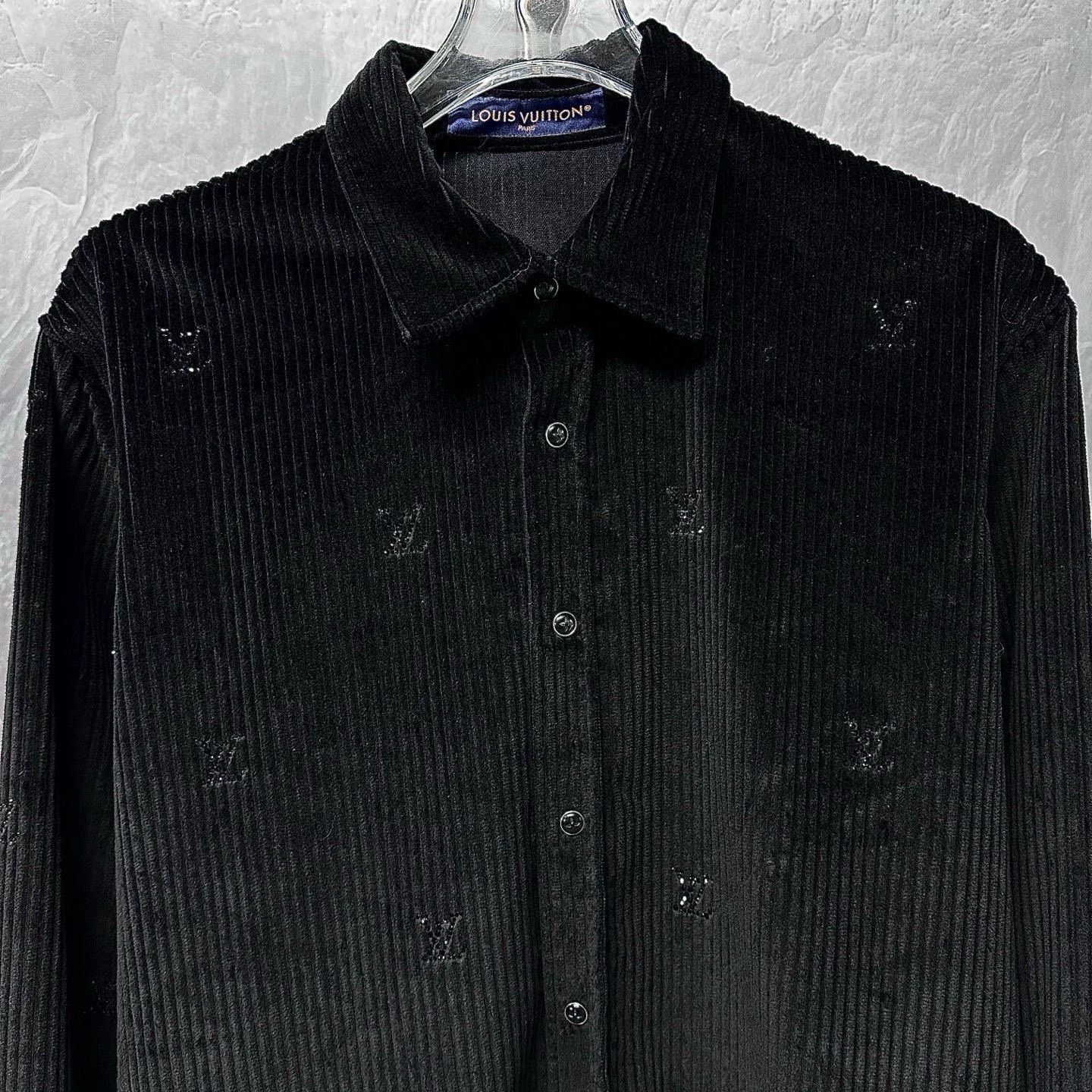 Louis Vuitton Louis Vuitton SS25 Corduroy Rhinestone Long-Sleeve Shirt Size US XL / EU 56 / 4 - 2 Thumbnail