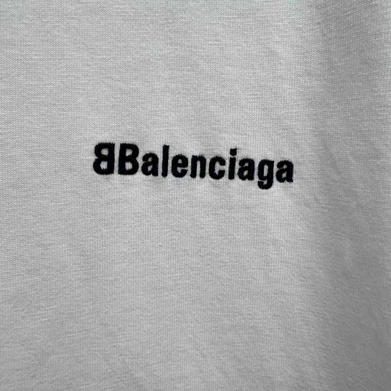 Balenciaga Balenciaga Double B Embroidered White T-Shirt Size US M / EU 48-50 / 2 - 3 Thumbnail