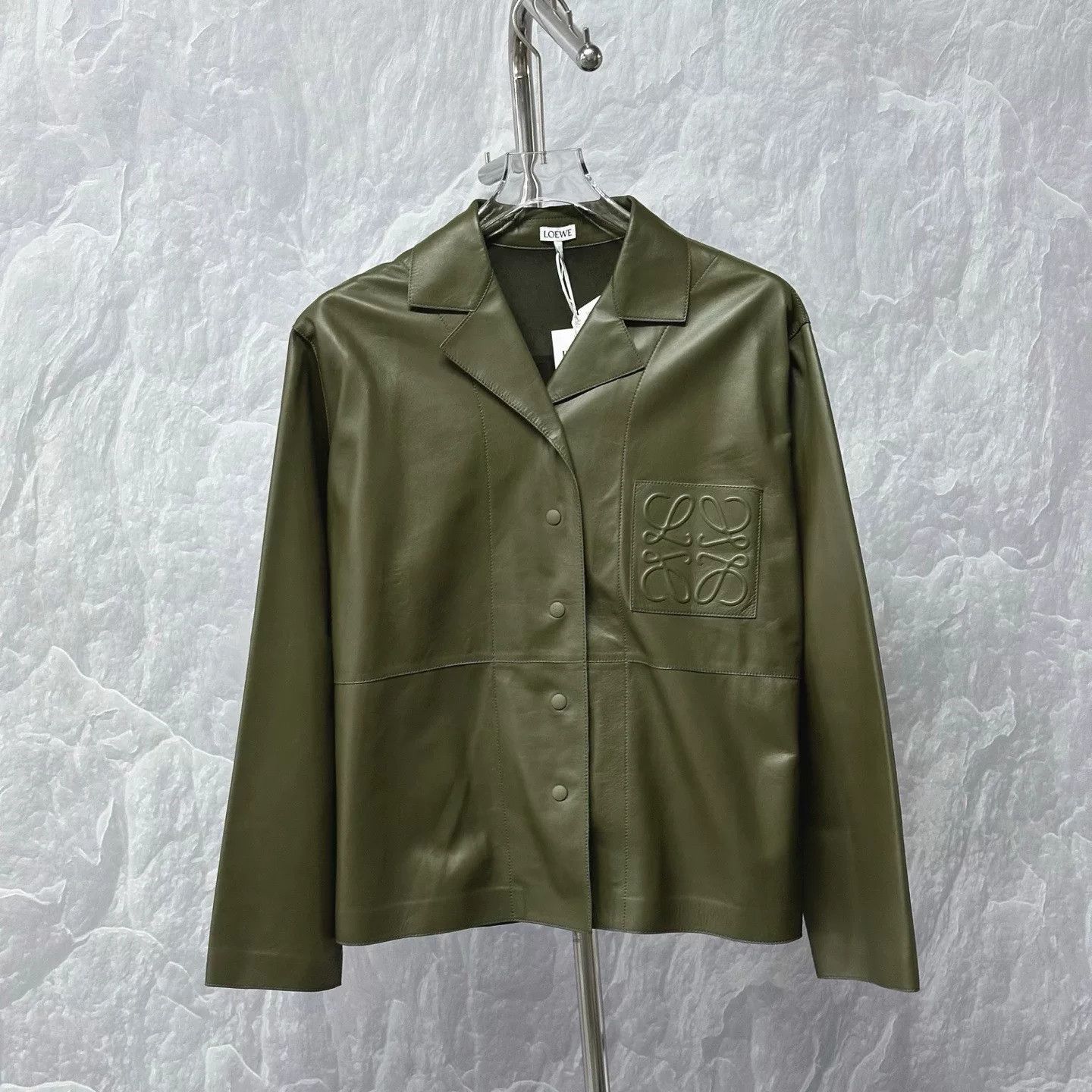Loewe Loewe Sheepskin Embossed Pocket Shirt Jacket Size XS / US 0-2 / IT 36-38 - 2 Thumbnail