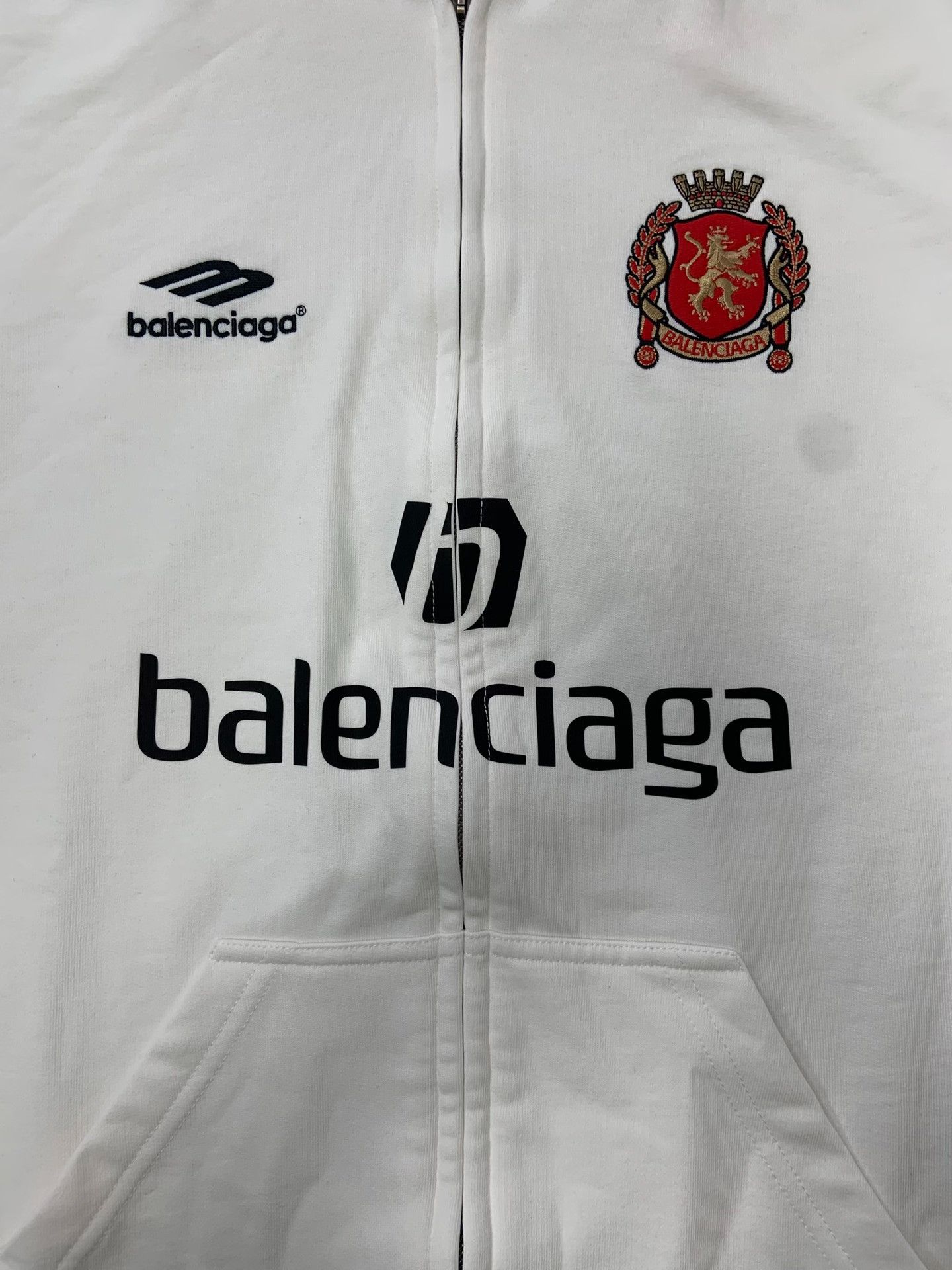 Balenciaga Balenciaga Letter Print Hooded Zip Sweatshirt Size US M / EU 48-50 / 2 - 3 Thumbnail