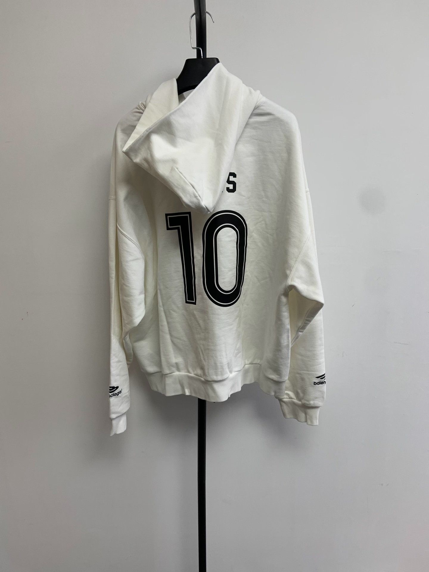 Balenciaga Balenciaga Letter Print Hooded Zip Sweatshirt Size US M / EU 48-50 / 2 - 2 Thumbnail