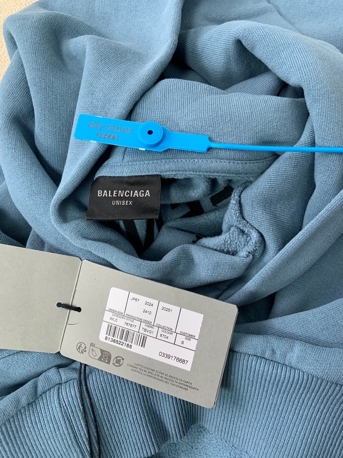 Balenciaga Balenciaga Men's Hooded Kangaroo Pocket Sweatshirt Size US S / EU 44-46 / 1 - 7 Thumbnail