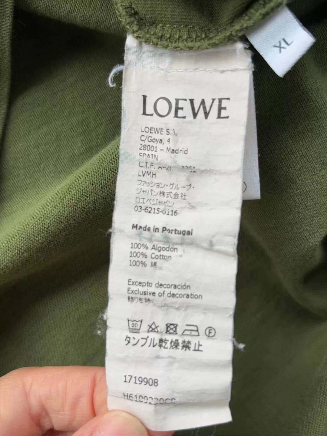 Loewe Loewe Green Chest Embroidery Short Sleeve Size US XL / EU 56 / 4 - 4 Thumbnail