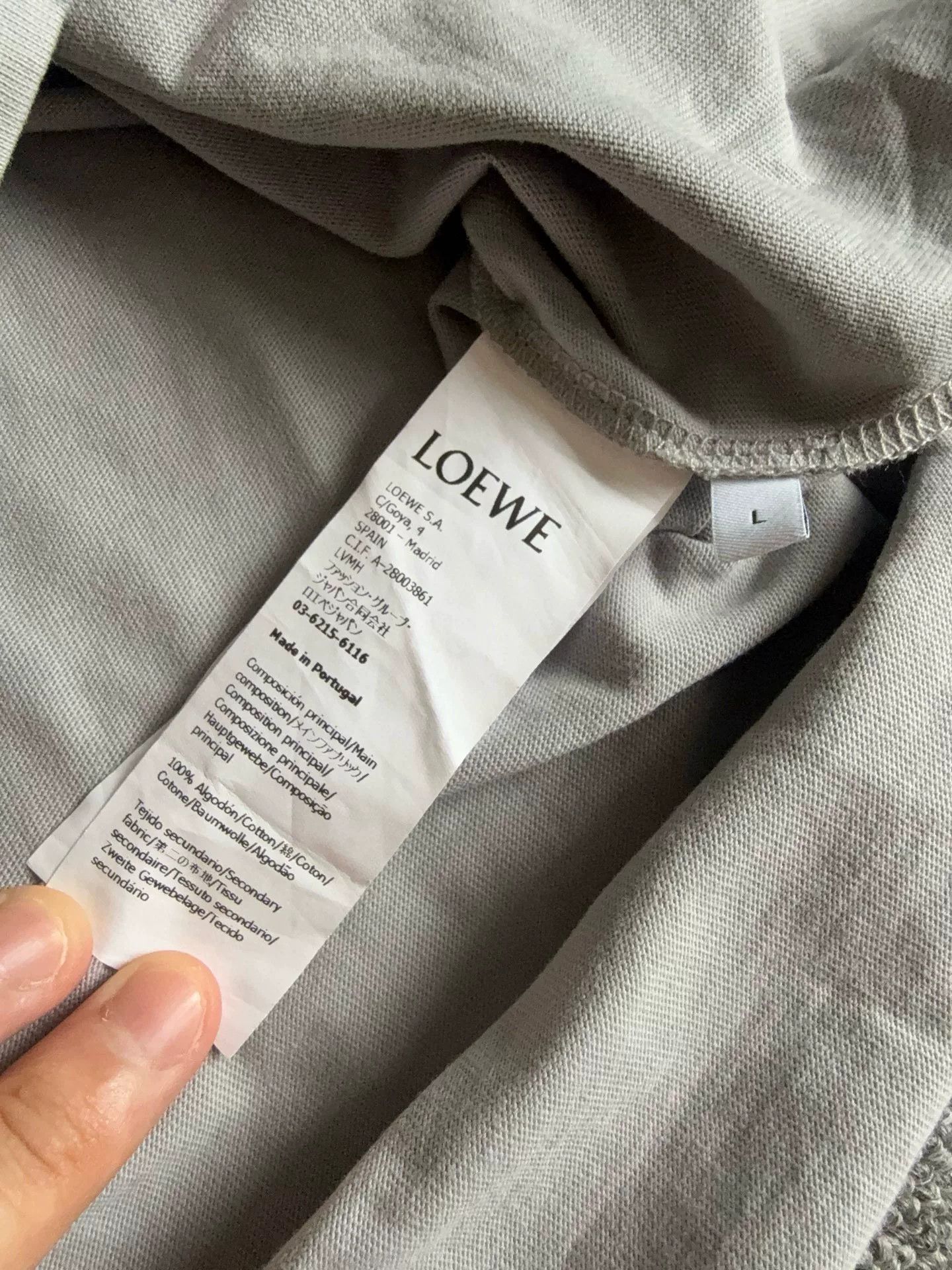 Loewe LOEWE SS25 Men's Loose Cotton T-Shirt Size US L / EU 52-54 / 3 - 4 Thumbnail