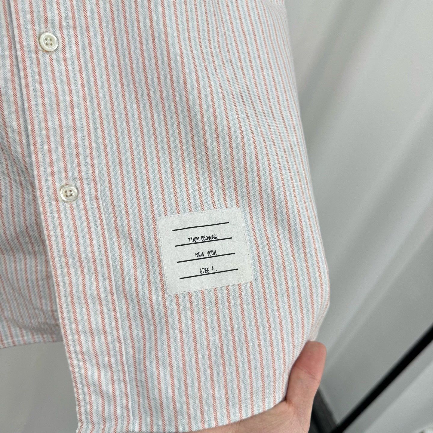 Thom Browne Thom Browne 25SS Striped Four-Bar Short Shirt Size US XL / EU 56 / 4 - 5 Thumbnail