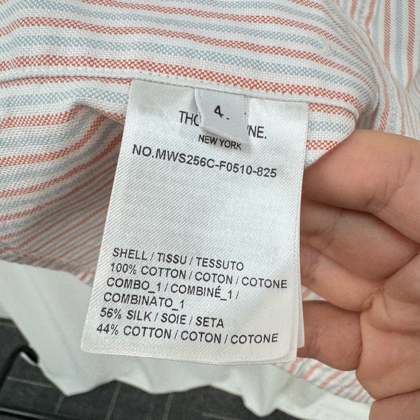 Thom Browne Thom Browne 25SS Striped Four-Bar Short Shirt Size US XL / EU 56 / 4 - 7 Thumbnail