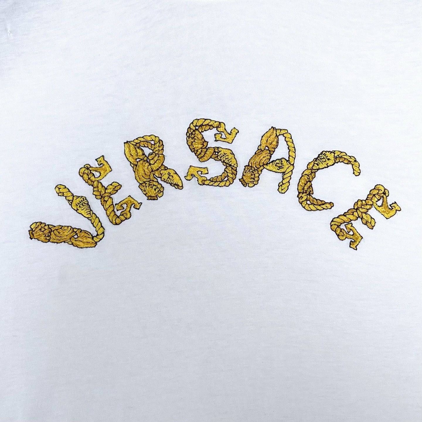 Versace Versace Baroque Embroidered Logo Short Sleeve Size US M / EU 48-50 / 2 - 5 Thumbnail