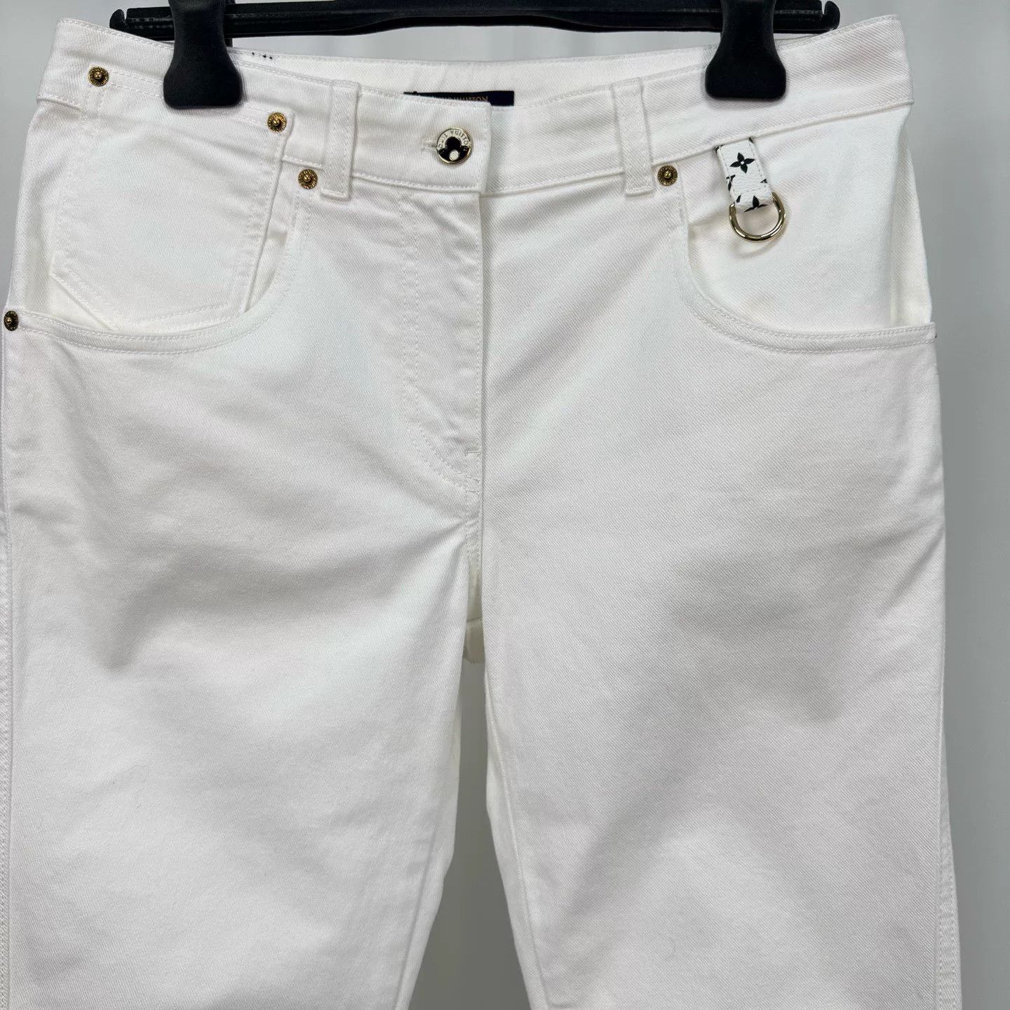 Louis Vuitton Louis Vuitton White Monogram Denim Pants Size US 28 / EU 44 - 3 Thumbnail