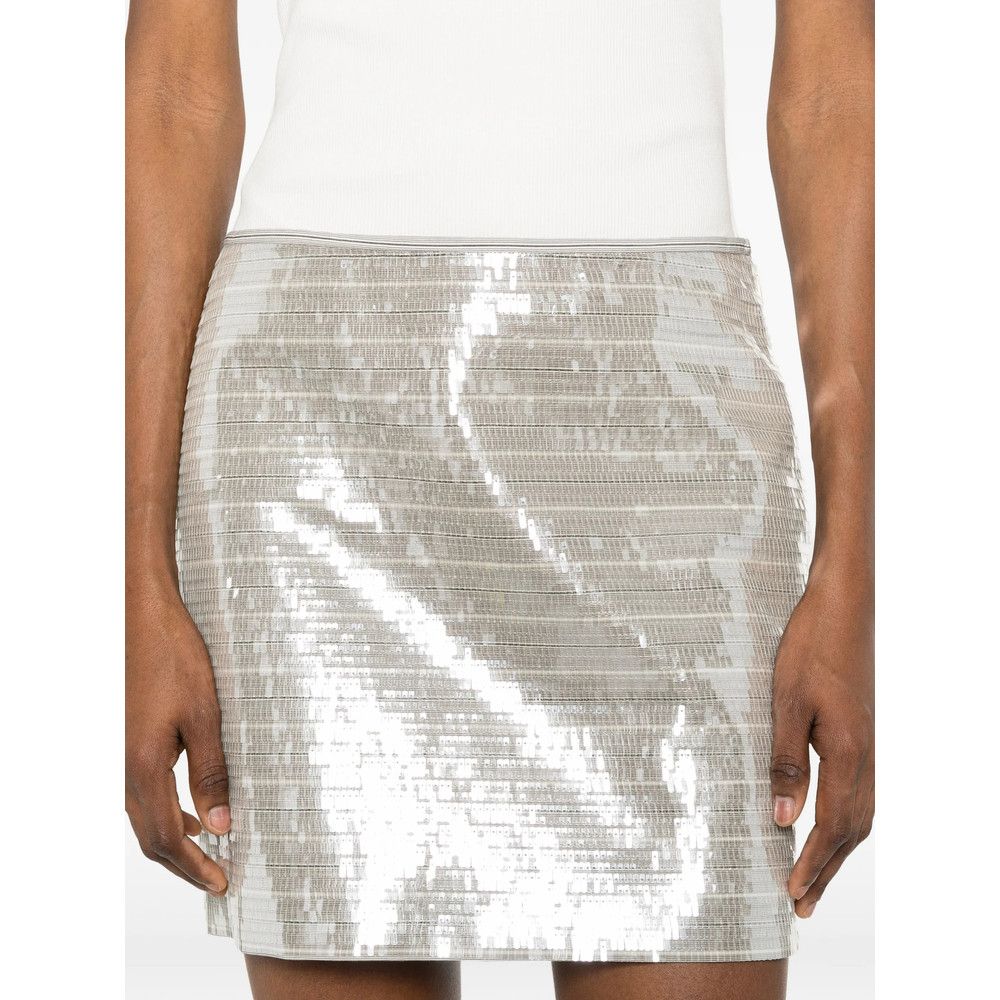 System System SILVER Skirts - A-Line Skirts Size 34" / US 12 / IT 48 - 4 Thumbnail