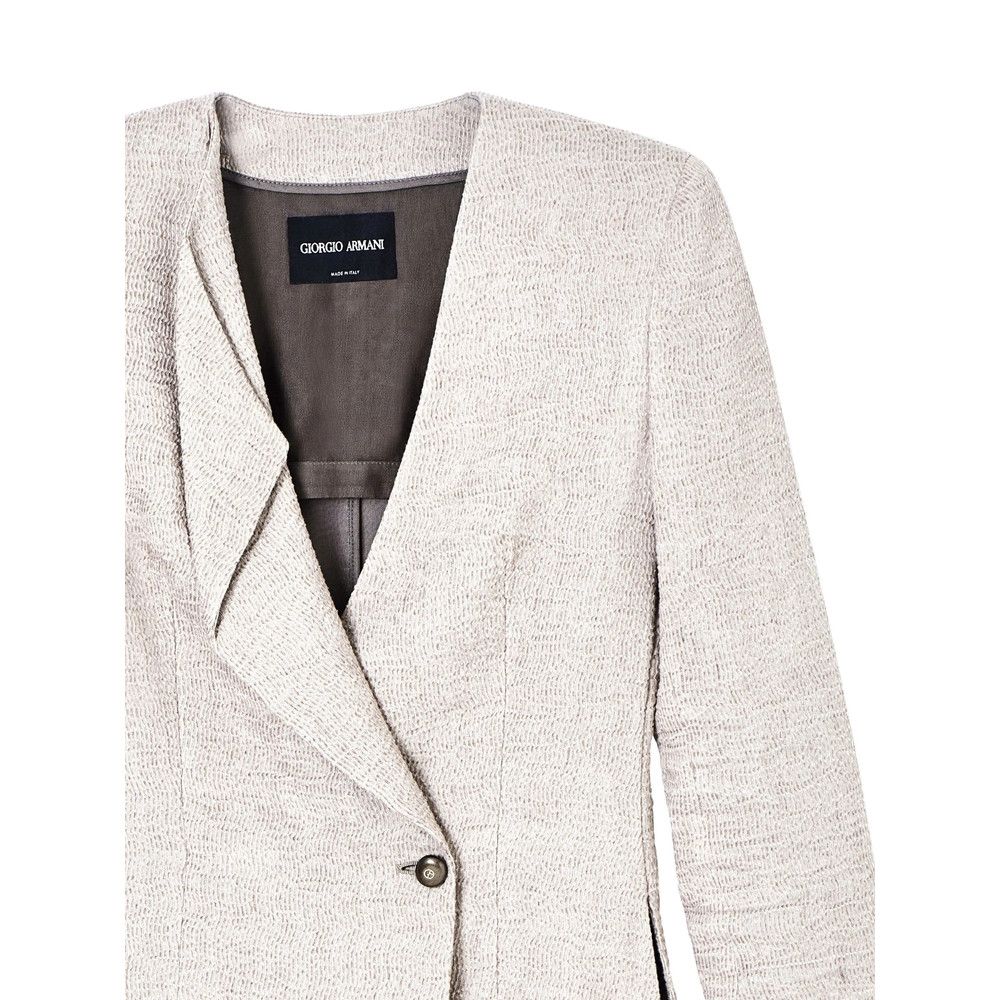 Giorgio Armani Giorgio Armani NEUTRALS Jackets - Fitted Jackets Size S / US 4 / IT 40 - 3 Thumbnail