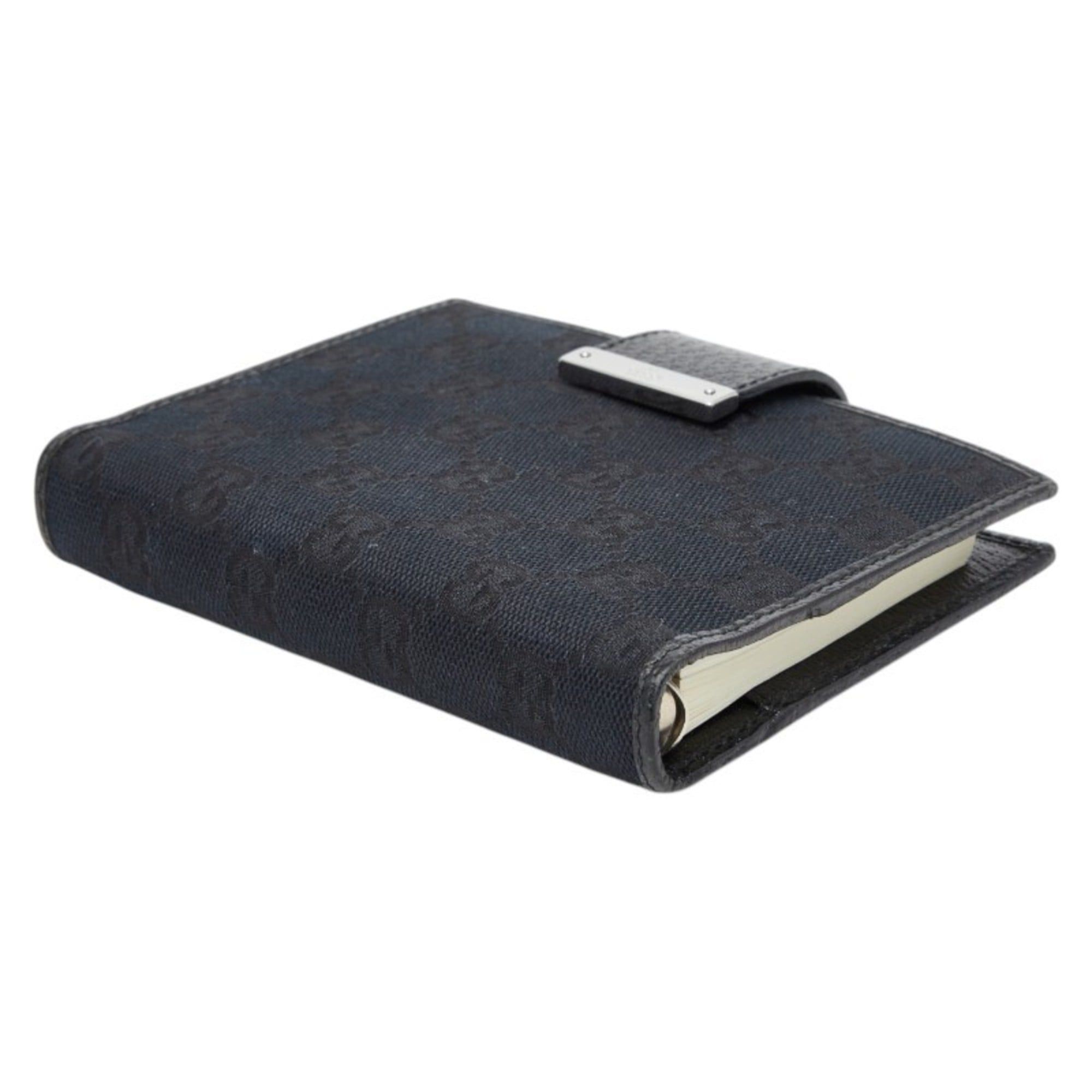 Gucci Gucci GG Canvas - Notebook/Planner Cover 115240 Black Leather Women's GUCCI Size ONE SIZE - 4 Thumbnail