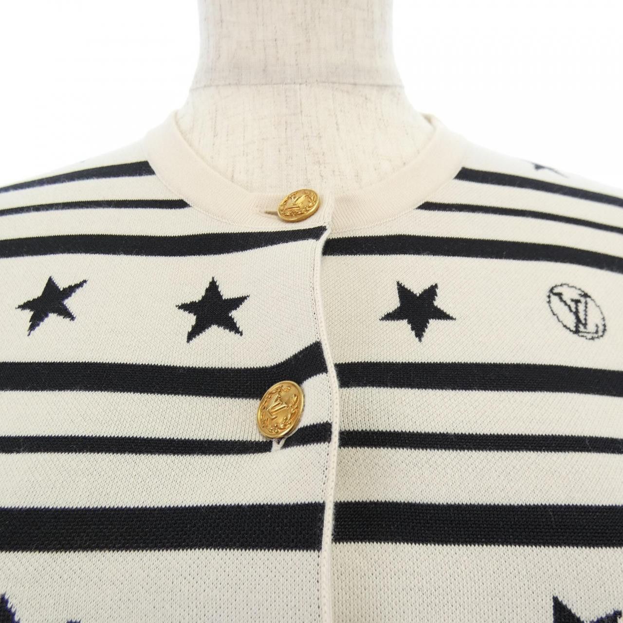 Louis Vuitton Louis Vuitton Louis Vuitton LV Summer Stardust Cropped Cardigan Textile Tops FNKC06PN0 DUTY FREE for USA Size ONE SIZE - 5 Thumbnail